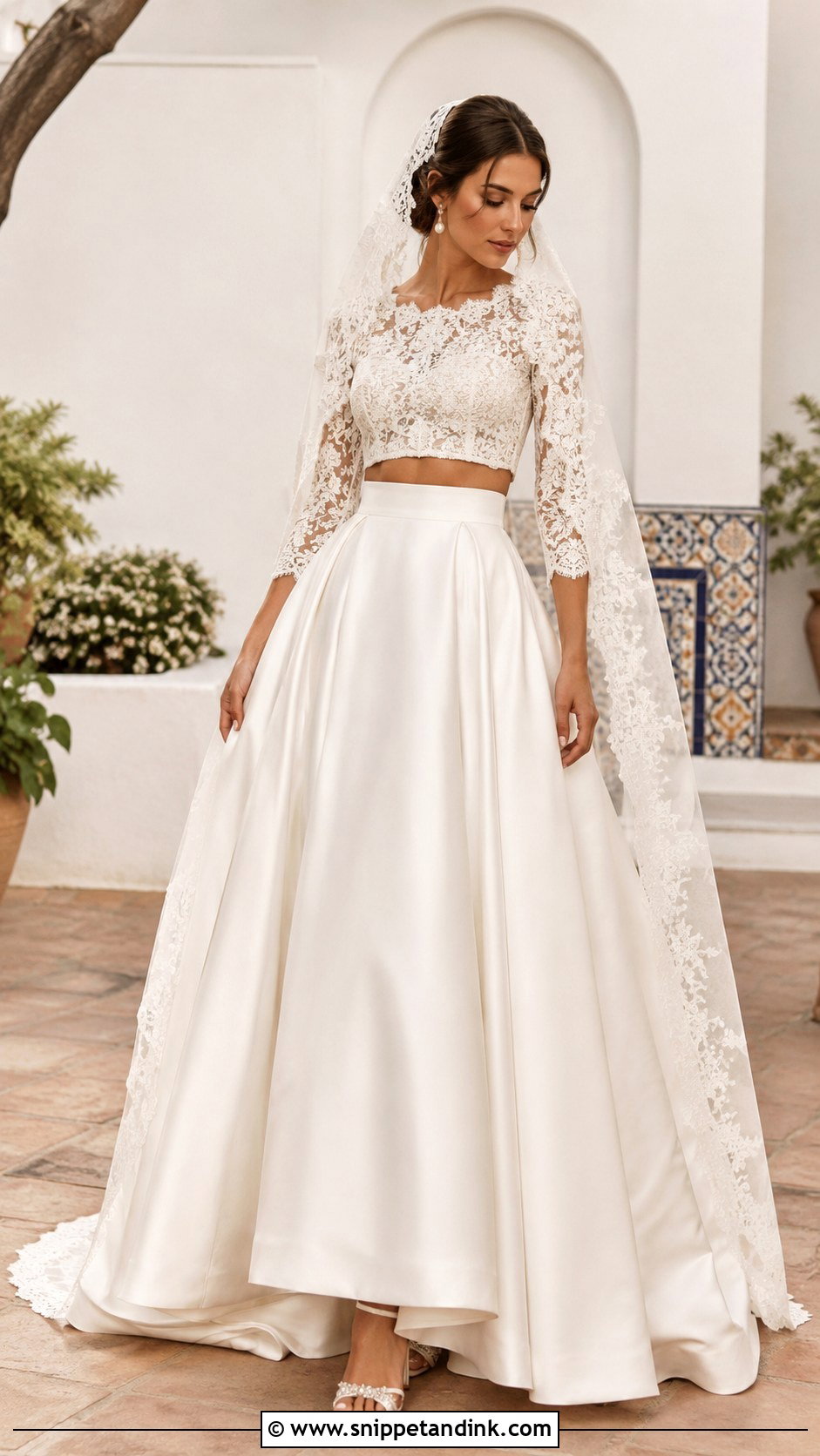 Spanish Two Piece Wedding Dress - Snippet and Ink - 25 Spanish Style Wedding Dress Ideas