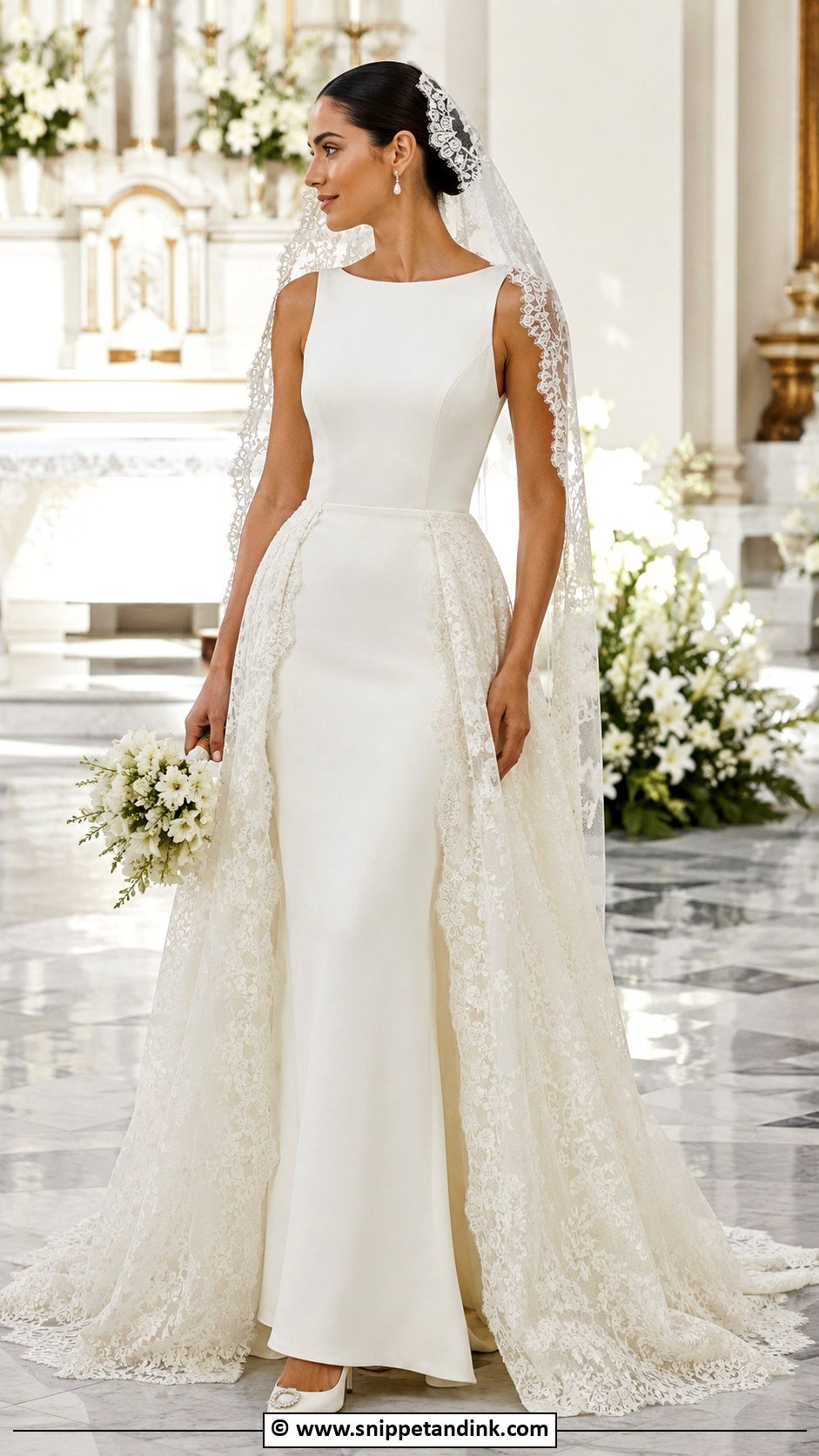 Spanish Wedding Dress With Detachable Overskirt - Snippet and Ink - 30 Spanish Wedding Dress Ideas