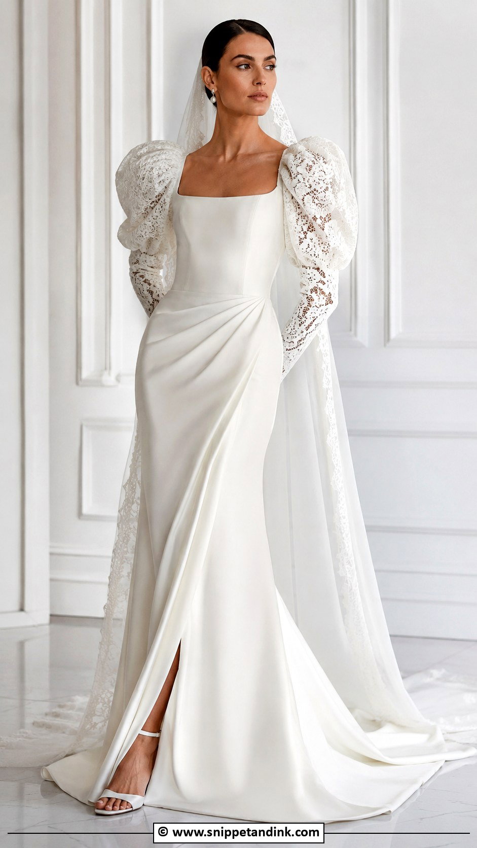 Spanish Wedding Dress With Dramatic Sleeves - Snippet and Ink - 30 Spanish Wedding Dress Ideas