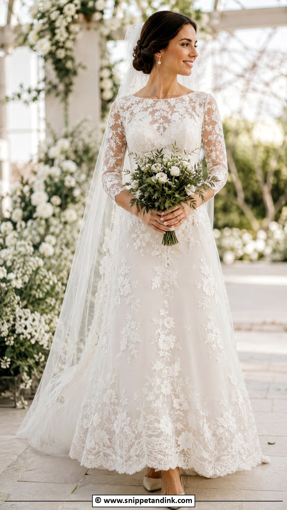 Spanish Wedding Dress With Floral Embroidery - Snippet and Ink - 30 Spanish Wedding Dress Ideas
