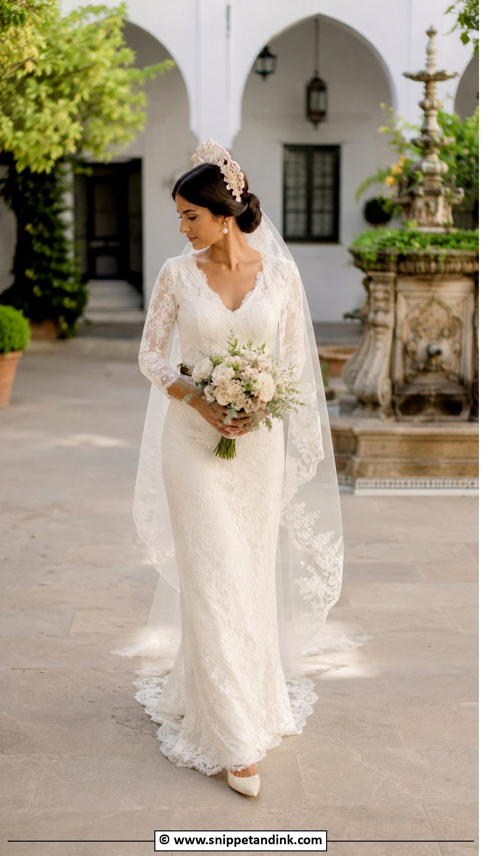 Spanish Wedding Dress With Peineta Comb - Snippet and Ink - 30 Spanish Wedding Dress Ideas