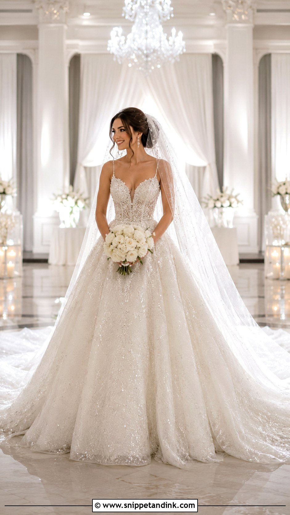 Sparkle Ball Gown Wedding Dress - Snippet and Ink - 30 Princess Wedding Dresses Sparkle
