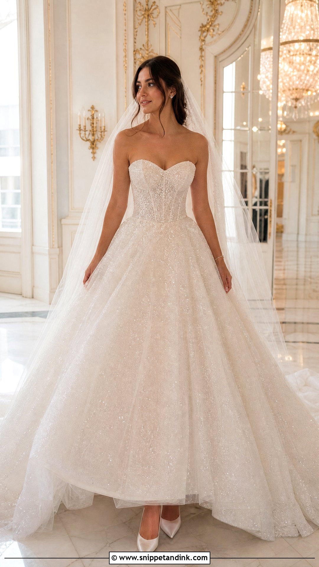 Sparkle Ball Gown Wedding Dress - Snippet and Ink - 20 Sparkle Wedding Dresses