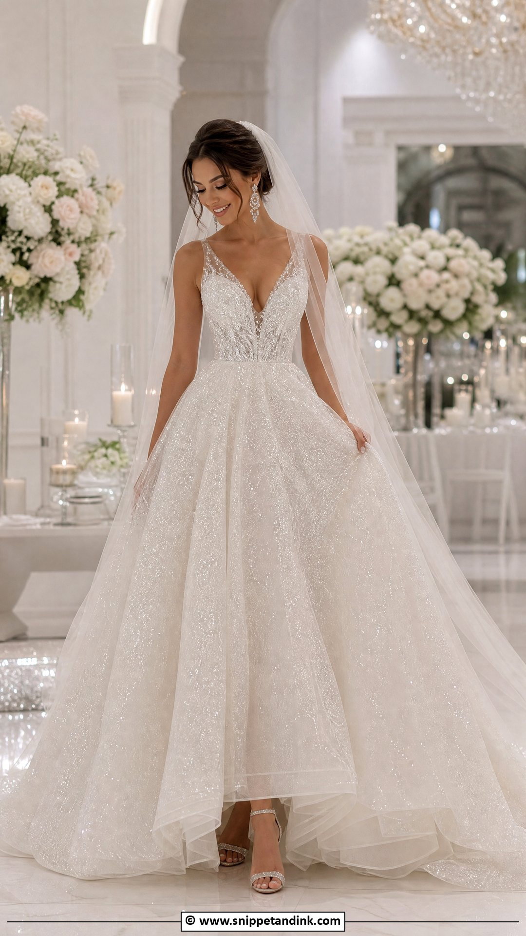 Sparkle Ballgown Wedding Dress - Snippet and Ink - 35 Ballgown Wedding Dress Ideas