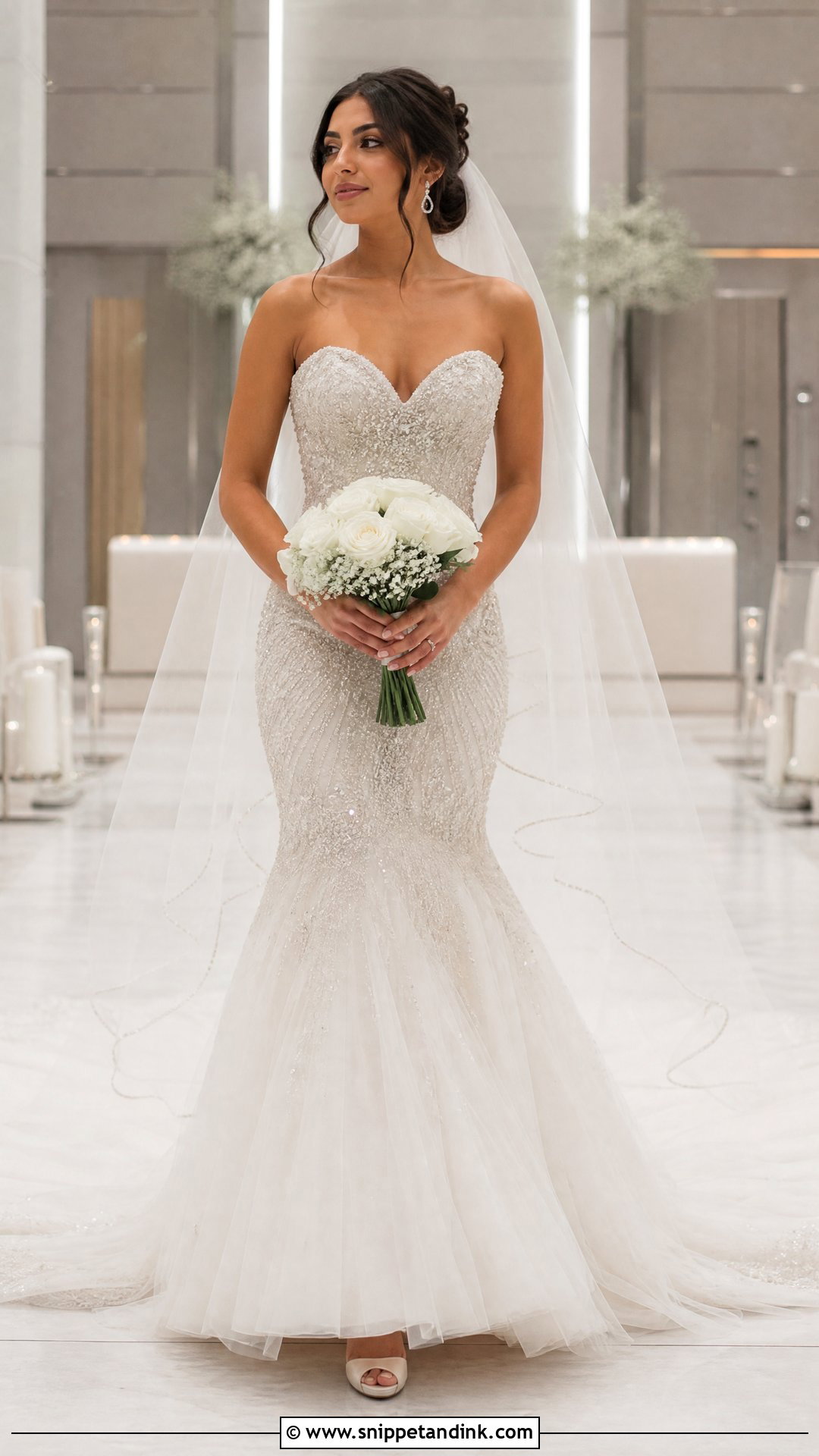 Sparkle Mermaid Wedding Dress - Snippet and Ink - 20 Sparkle Wedding Dresses