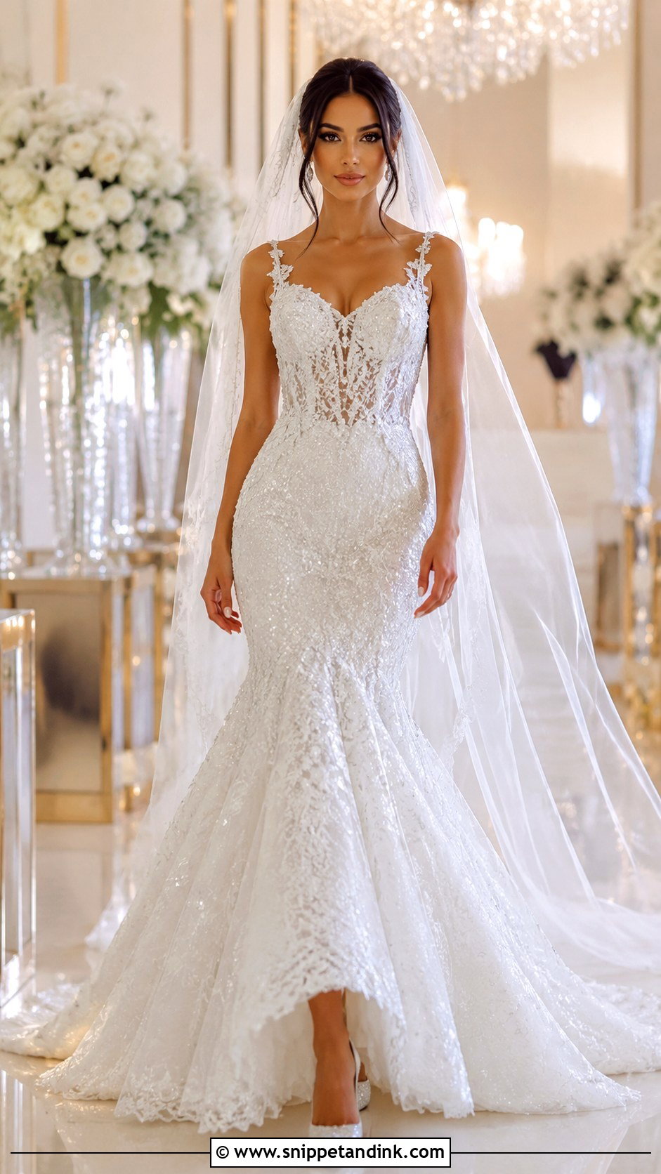 Sparkle Mermaid Wedding Dress - Snippet and Ink - 25 Sparkle Wedding Dress Ideas