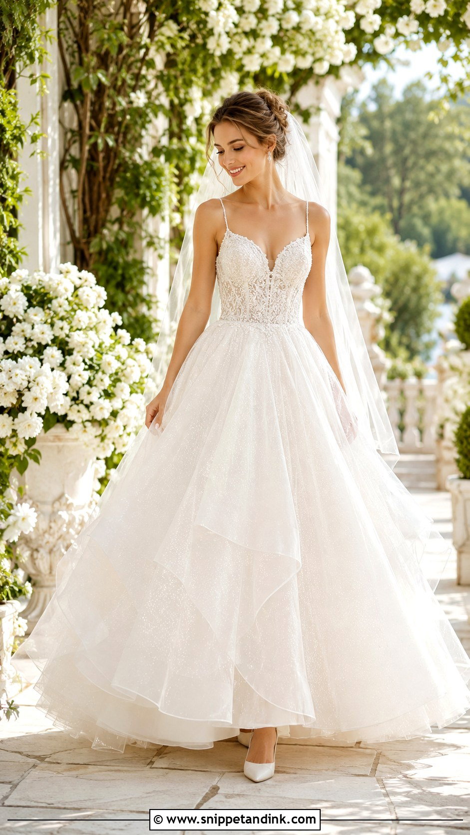 Sparkle Organza Princess Wedding Dress - Snippet and Ink - 30 Princess Wedding Dresses Sparkle