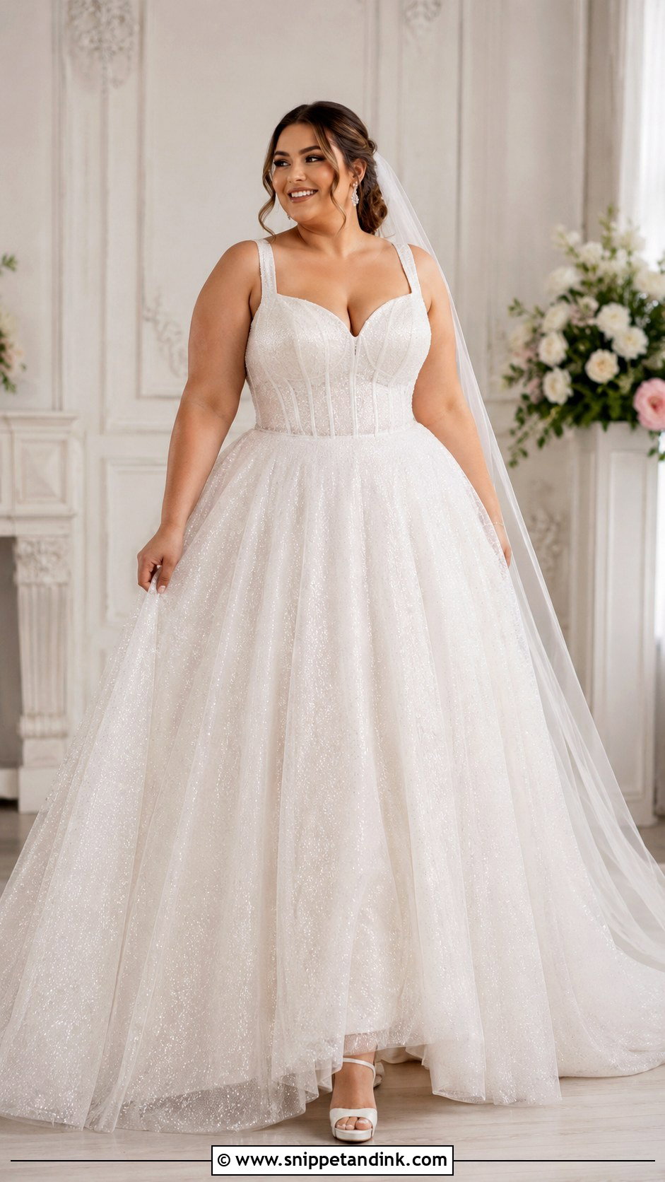 Sparkle Princess Wedding Dress For Plus Size Bride - Snippet and Ink - 30 Princess Wedding Dresses Sparkle