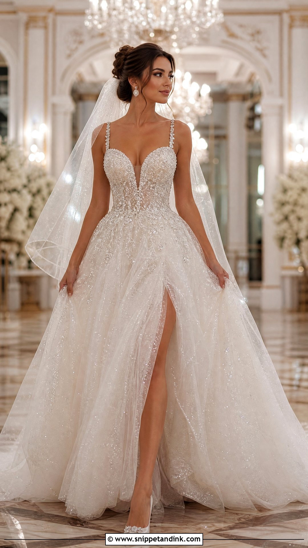 Sparkle Princess Wedding Gown - Snippet and Ink - 25 Princess Wedding Gown Ideas