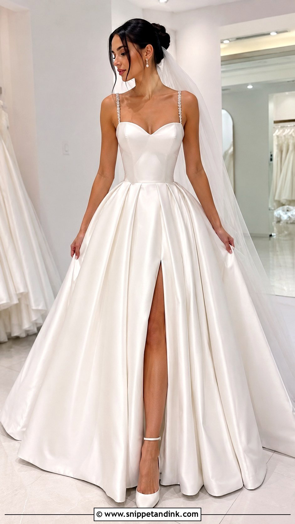 Sparkle Satin Princess Wedding Dress - Snippet and Ink - 30 Princess Wedding Dresses Sparkle