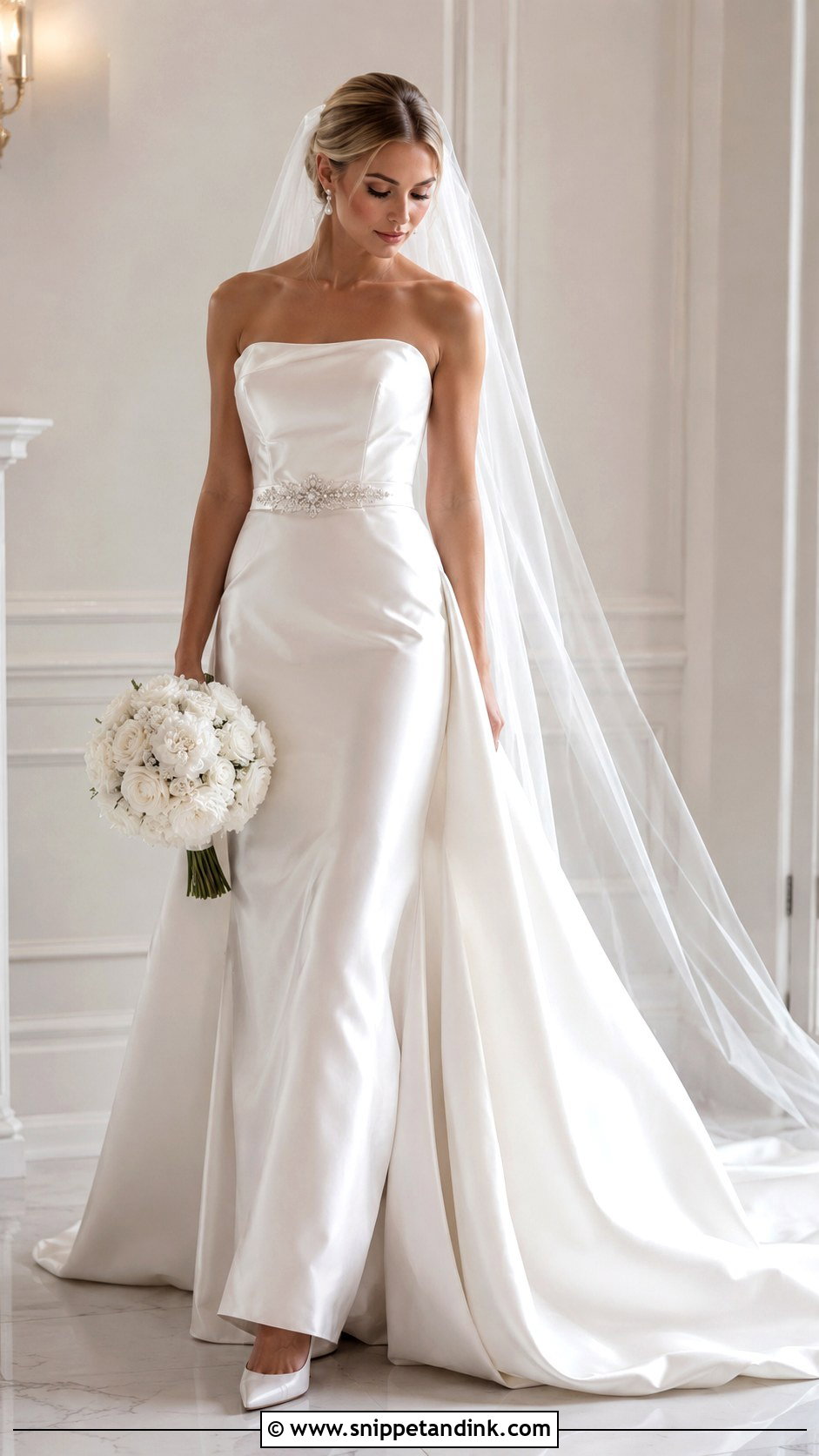 Sparkle Satin Wedding Dress - Snippet and Ink - 25 Sparkle Wedding Dress Ideas