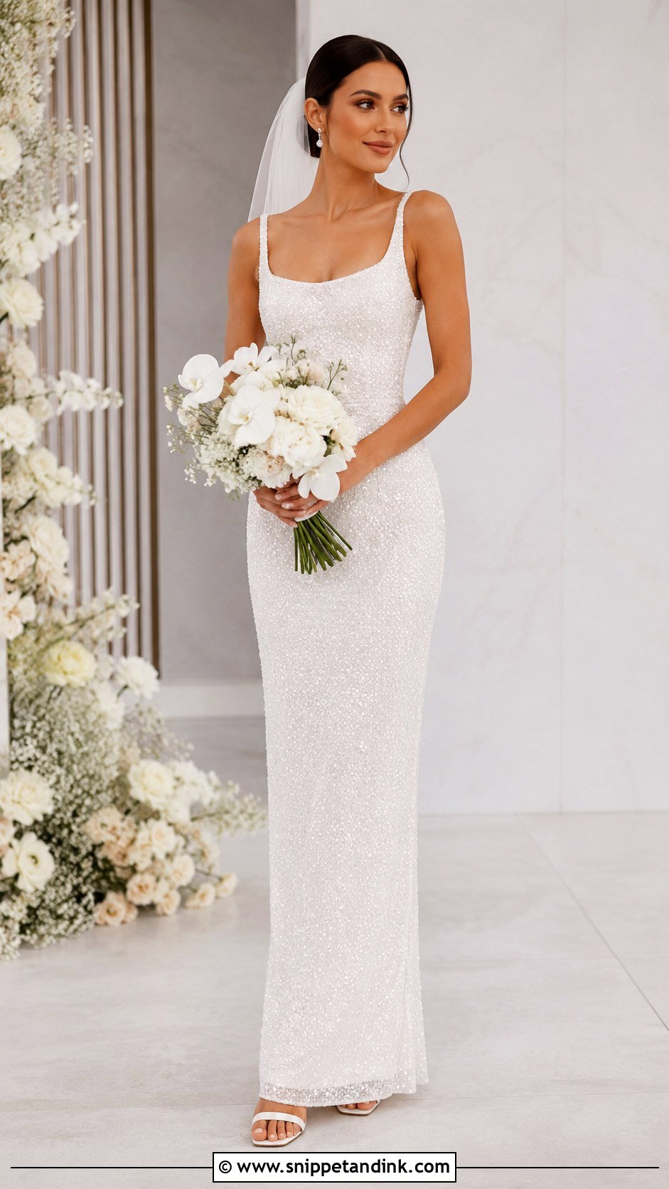 Sparkle Sheath Wedding Dress - Snippet and Ink - 25 Sparkle Wedding Dress Ideas