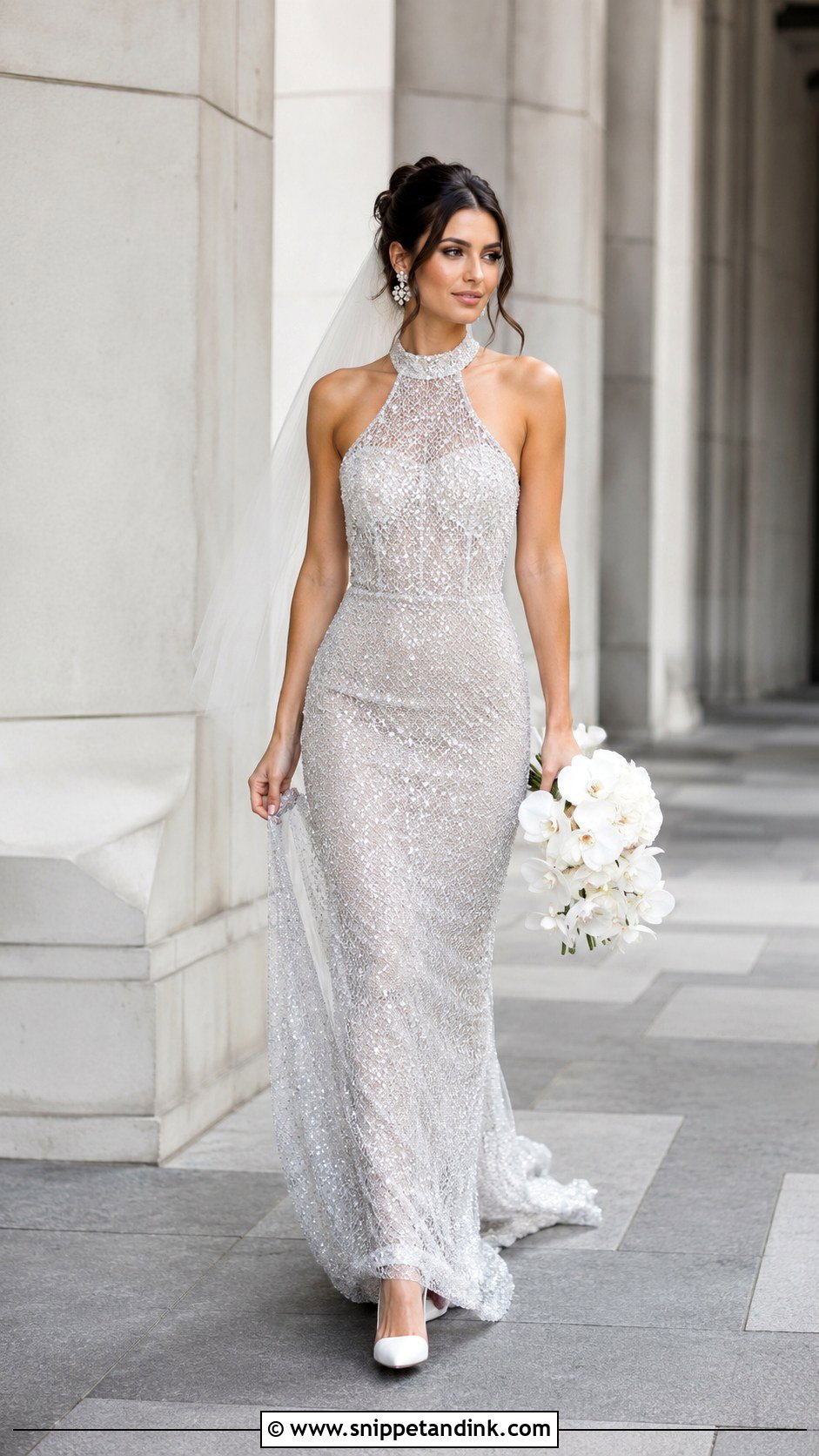 Sparkle Silver Wedding Dress - Snippet and Ink - 25 Sparkle Wedding Dress Ideas