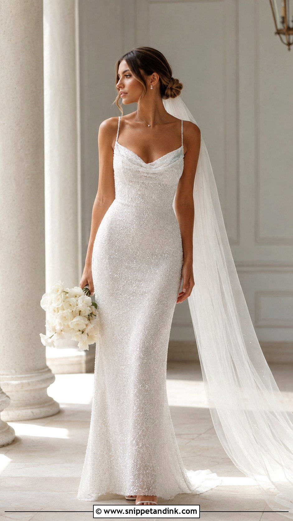 Sparkle Slip Wedding Dress - Snippet and Ink - 25 Sparkle Wedding Dress Ideas