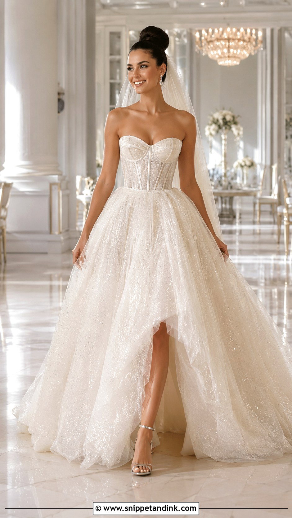 Sparkle Tulle Ball Gown Wedding Dress - Snippet and Ink - 20 Ball Gown Wedding Dress Princess Ideas
