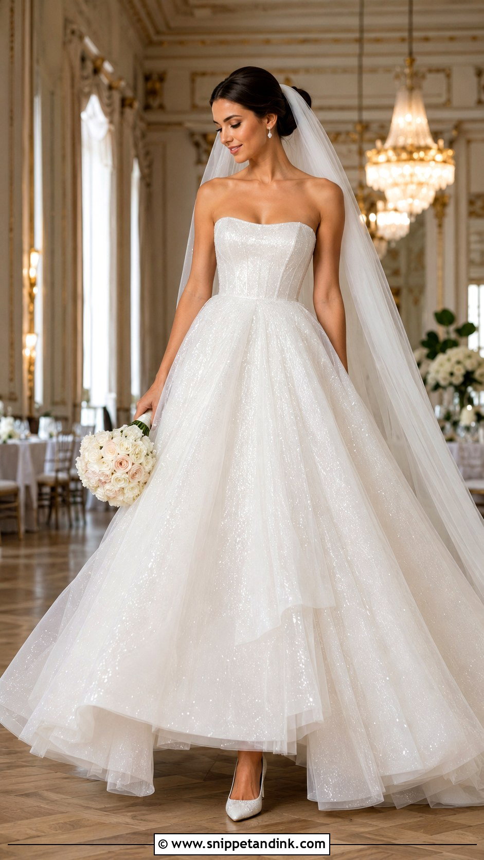 Sparkle Tulle Ball Gown Wedding Dress - Snippet and Ink - 20 Elegant Ball Gown Wedding Dress Ideas