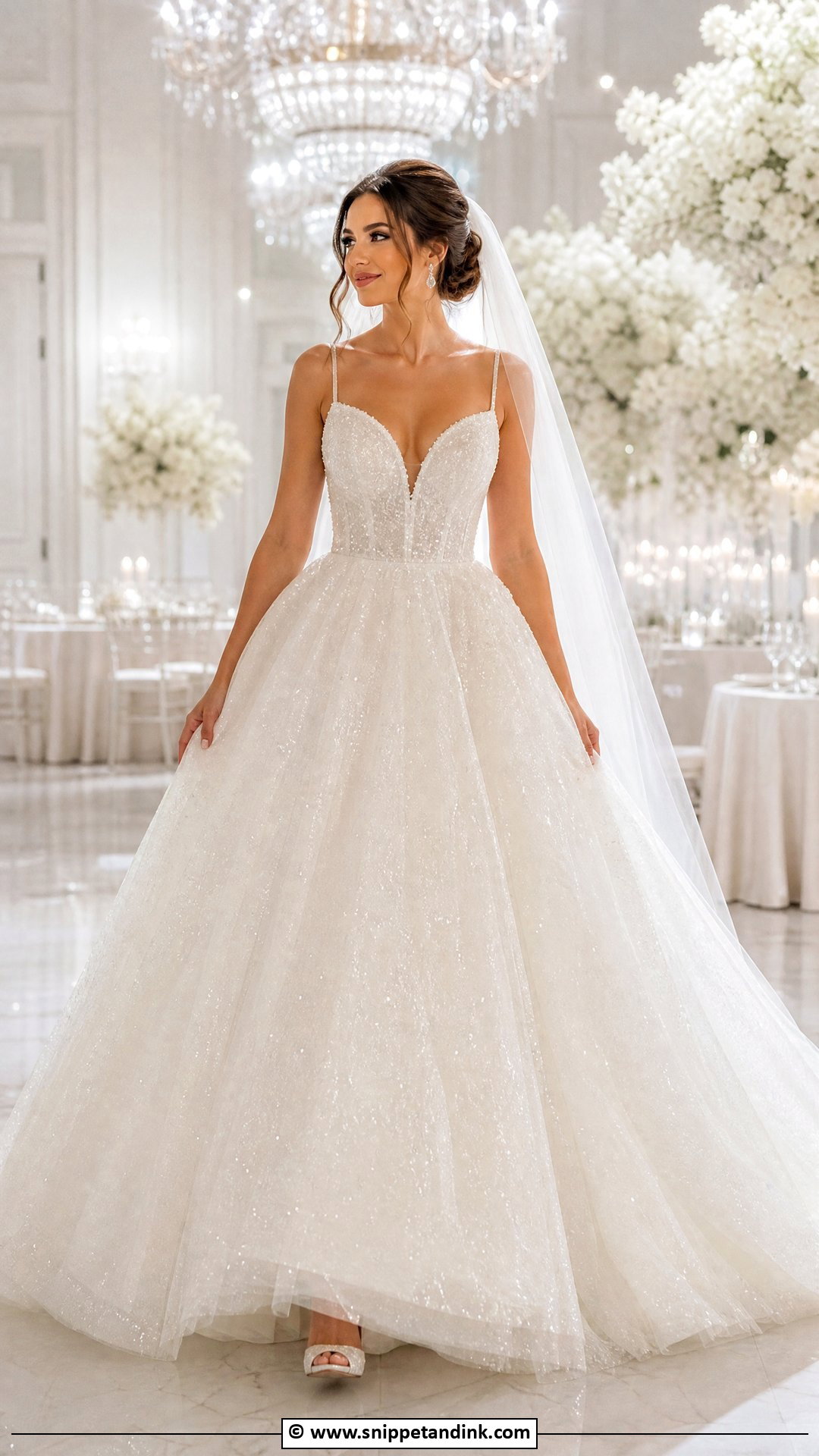 Sparkle Tulle Ball Gown Wedding Dress - Snippet and Ink - 35 Ball Gown Wedding Dress Ideas