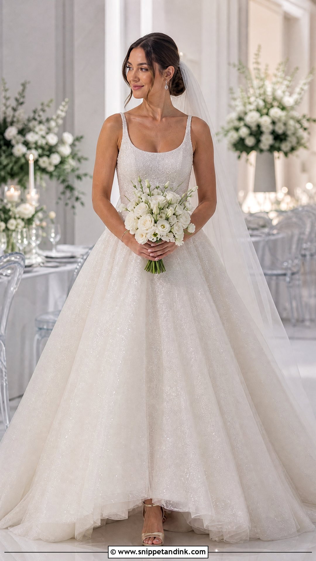 Sparkle Tulle Ballgown Wedding Dress - Snippet and Ink - 20 Wedding Gown Ballgown Ideas