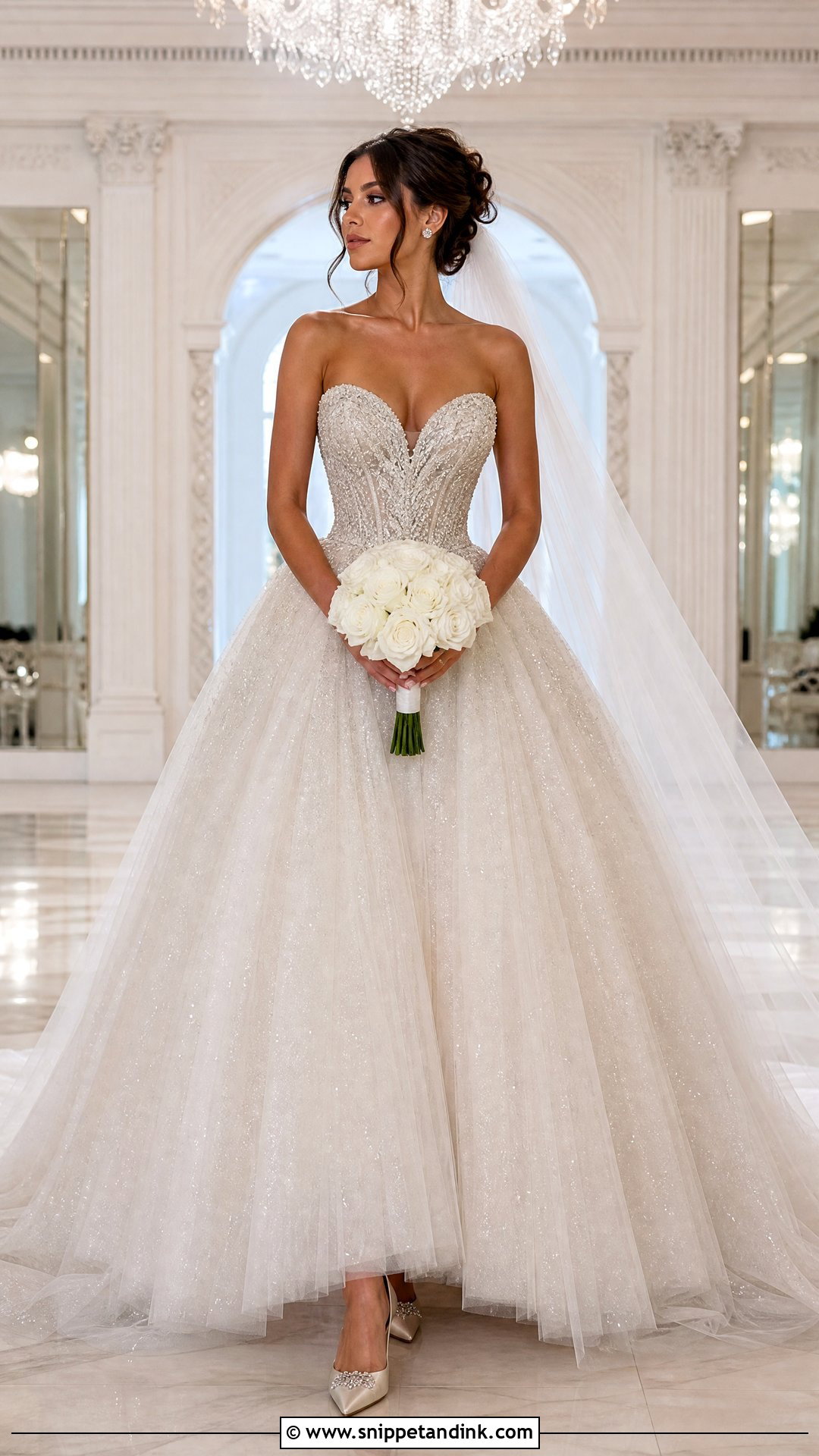 Sparkle Tulle Princess Wedding Dress - Snippet and Ink - 20 Princess Elegant Wedding Dresses
