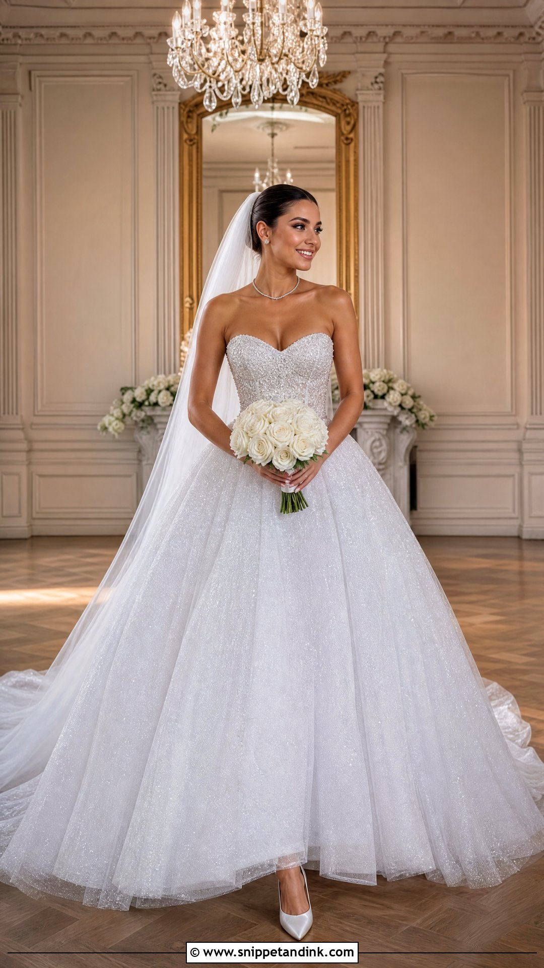 Sparkling Ball Gown Wedding Dress - Snippet and Ink - 25 Sparkling Wedding Dress Ideas