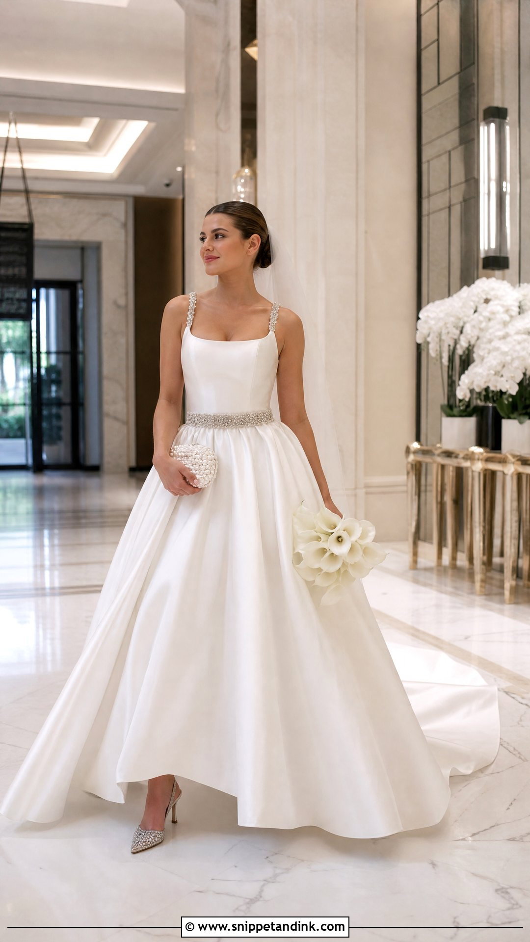 Sparkling Satin Wedding Dress - Snippet and Ink - 25 Sparkling Wedding Dress Ideas
