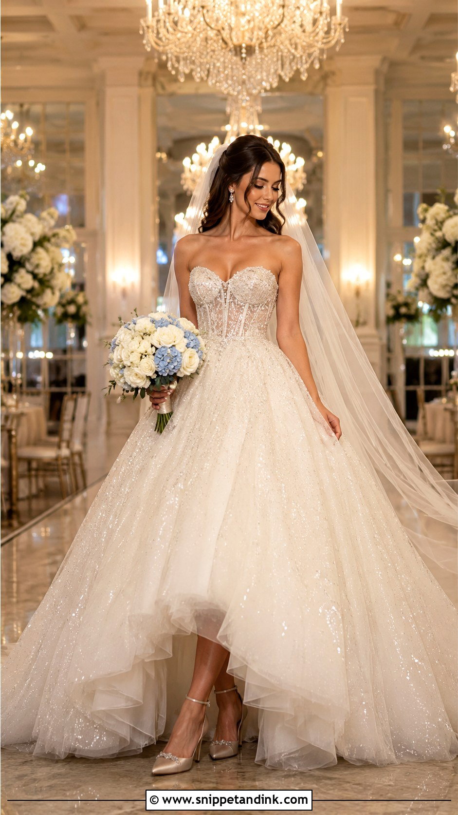 Sparkling Tulle Princess Ball Gown Wedding Dress - Snippet and Ink - 20 Dream Wedding Dresses Ball Gown Princesses