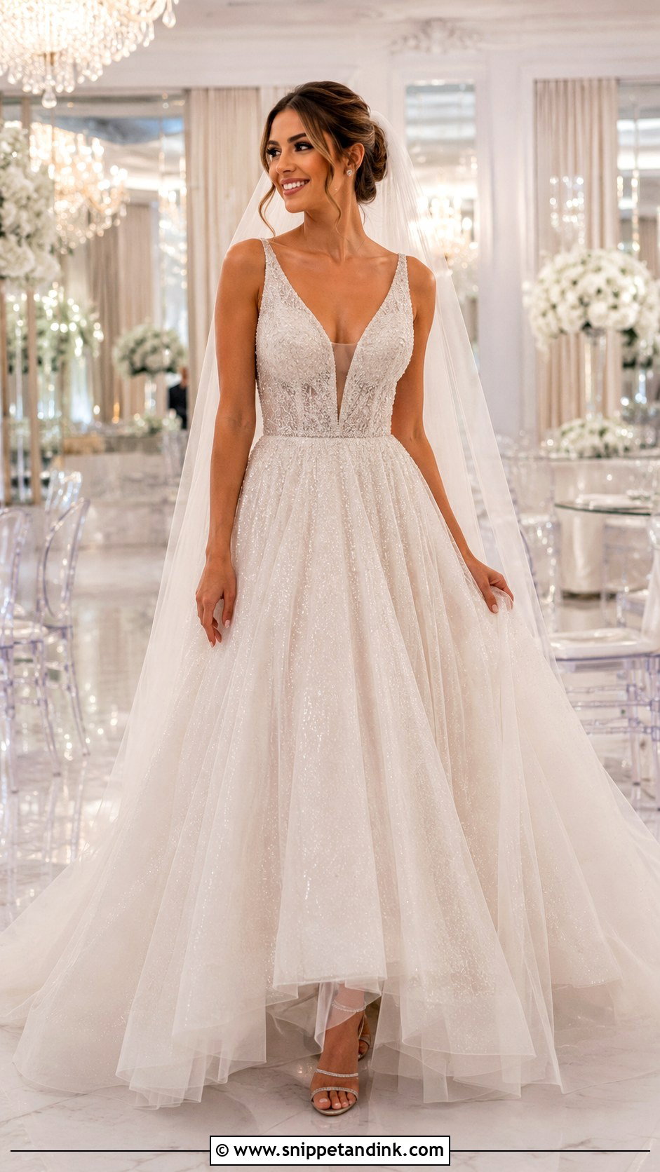 Sparkling Tulle Wedding Dress - Snippet and Ink - 20 Beautiful Wedding Dresses Fairytale