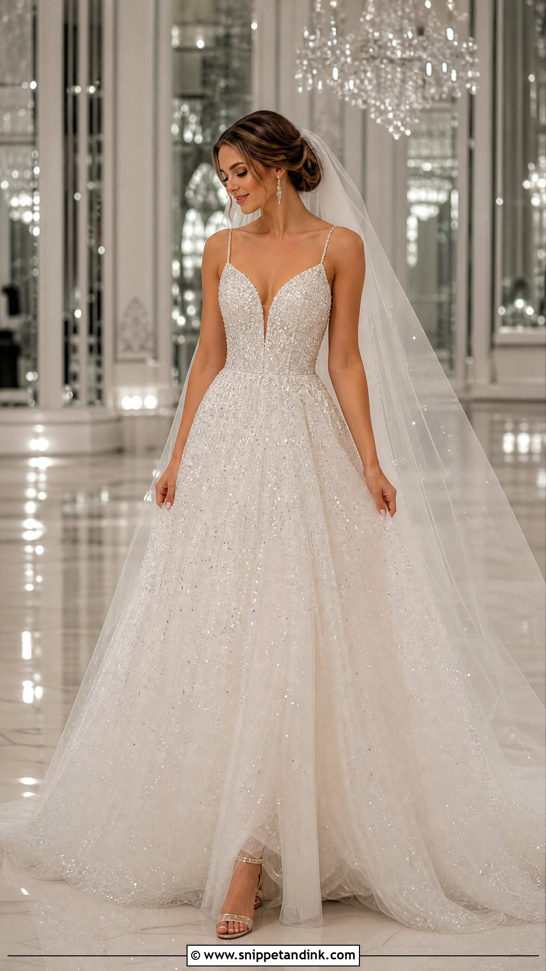 Sparkling Tulle Wedding Dress - Snippet and Ink - 20 Romantic Fairytale Wedding Dresses