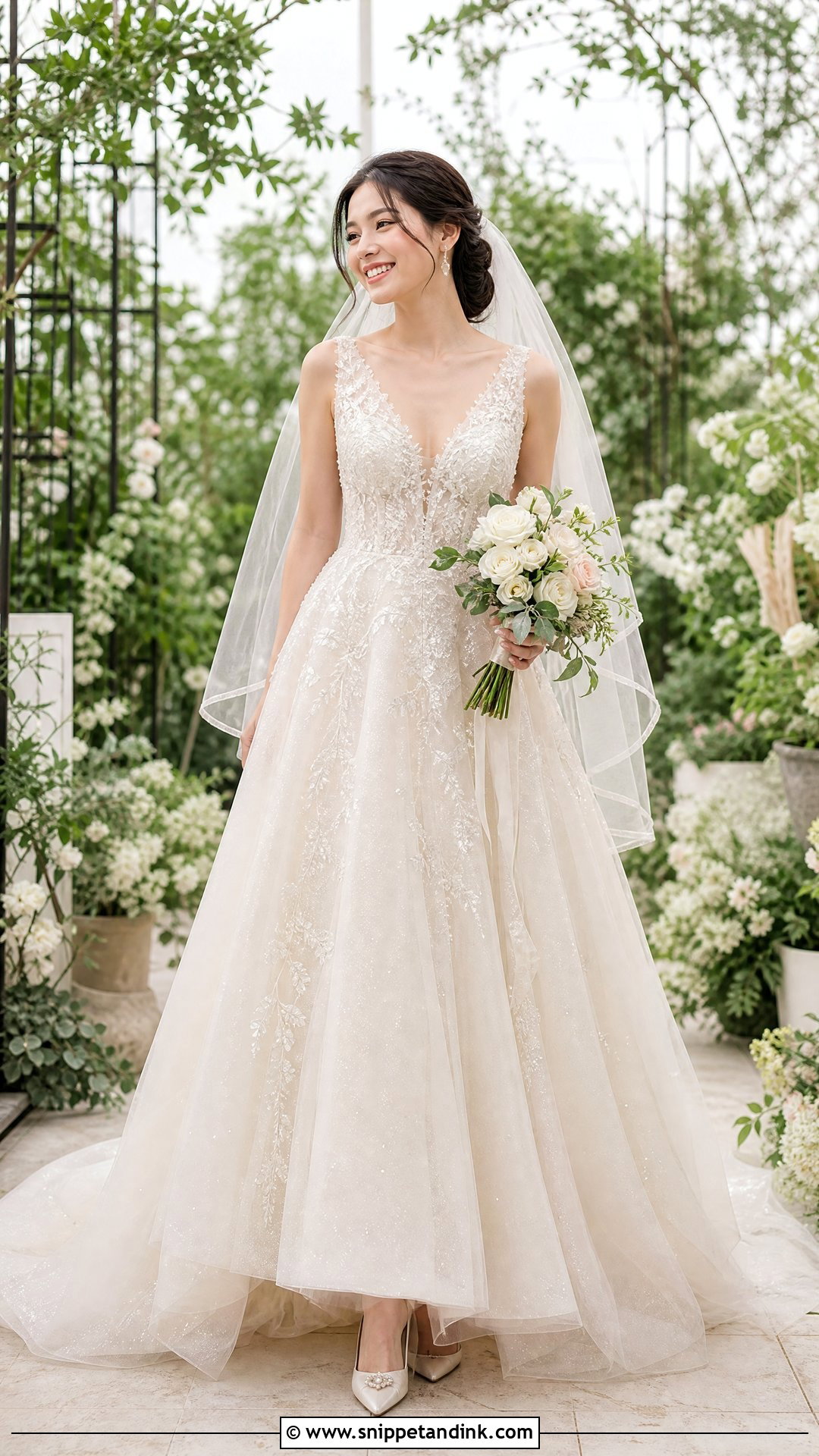 Sparkly A Line Wedding Dress - Snippet and Ink - 25 Wedding Dresses Sparkly
