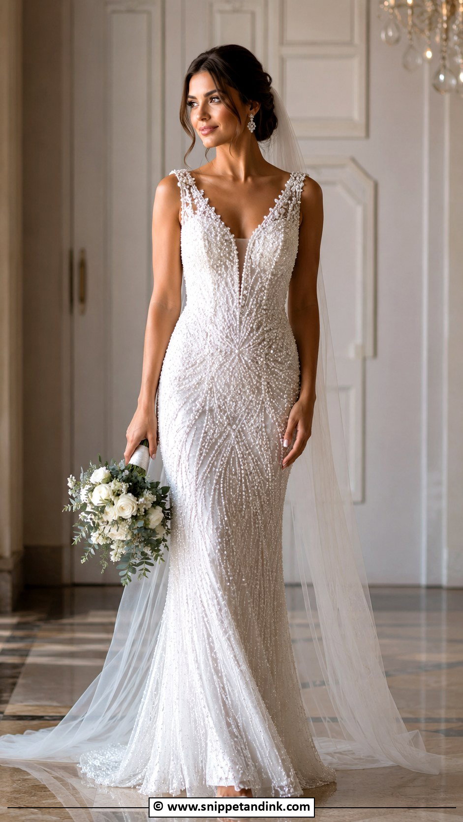 Sparkly Beaded Wedding Dress - Snippet and Ink - 30 Sparkly Wedding Dress Ideas