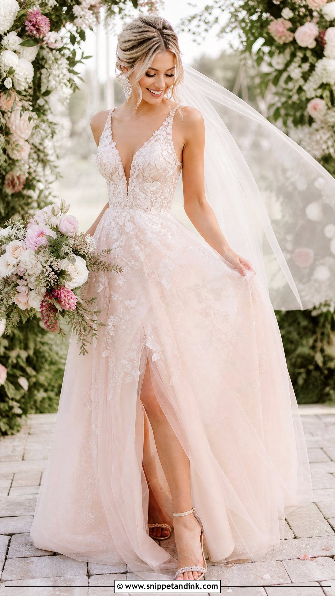 Sparkly Blush Wedding Dress - Snippet and Ink - 25 Wedding Dresses Sparkly