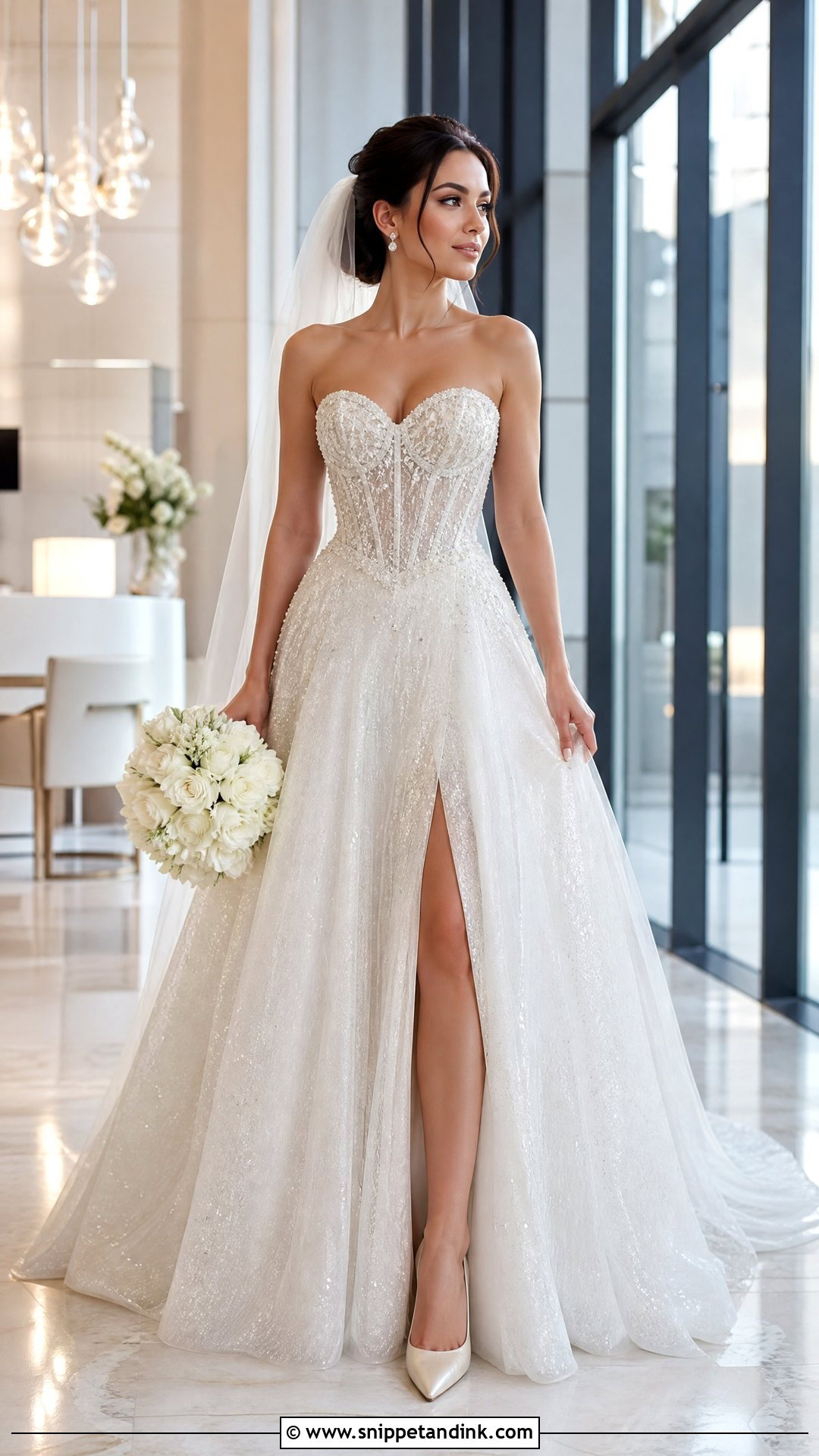 Sparkly Corset Top Wedding Dress - Snippet and Ink - 20 Wedding Dresses with Corset Top