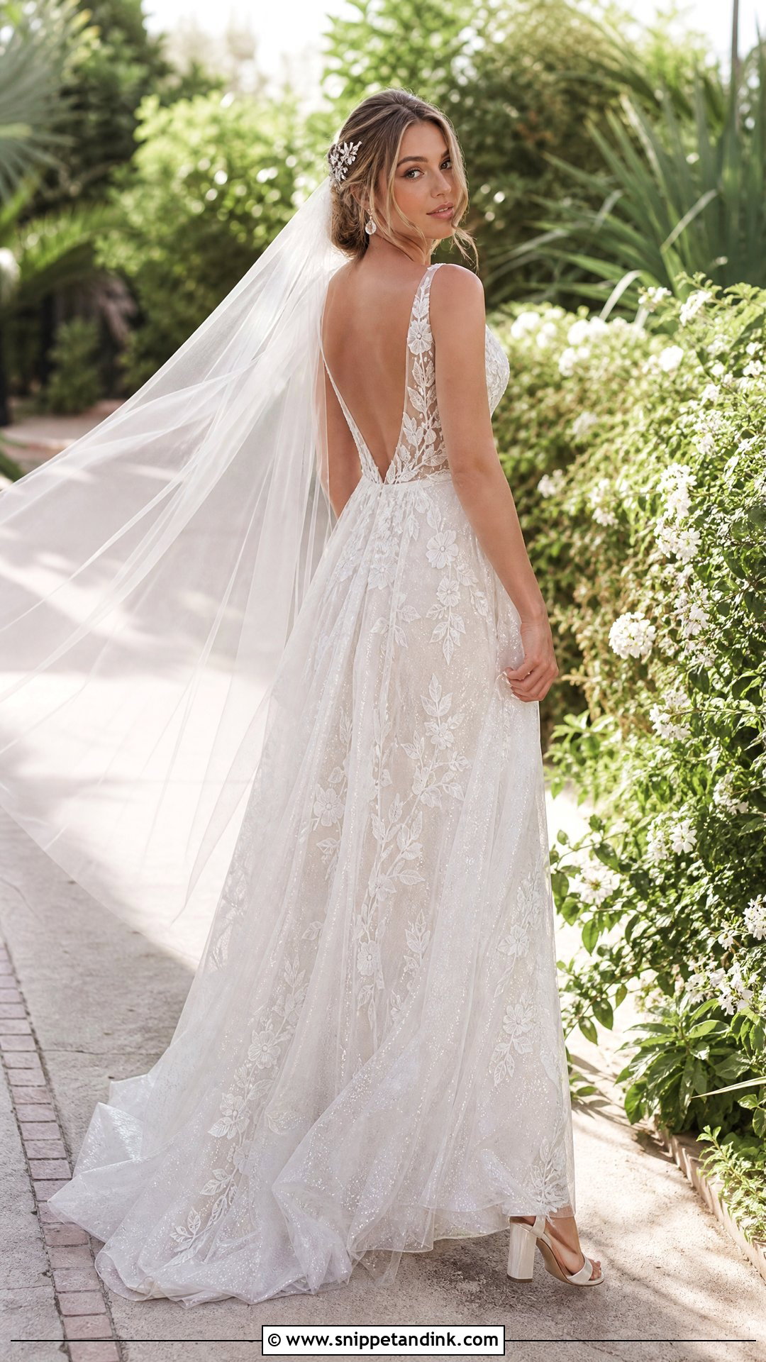 Sparkly Lace Boho Wedding Dress - Snippet and Ink - 20 Sparkly Lace Wedding Dress Ideas