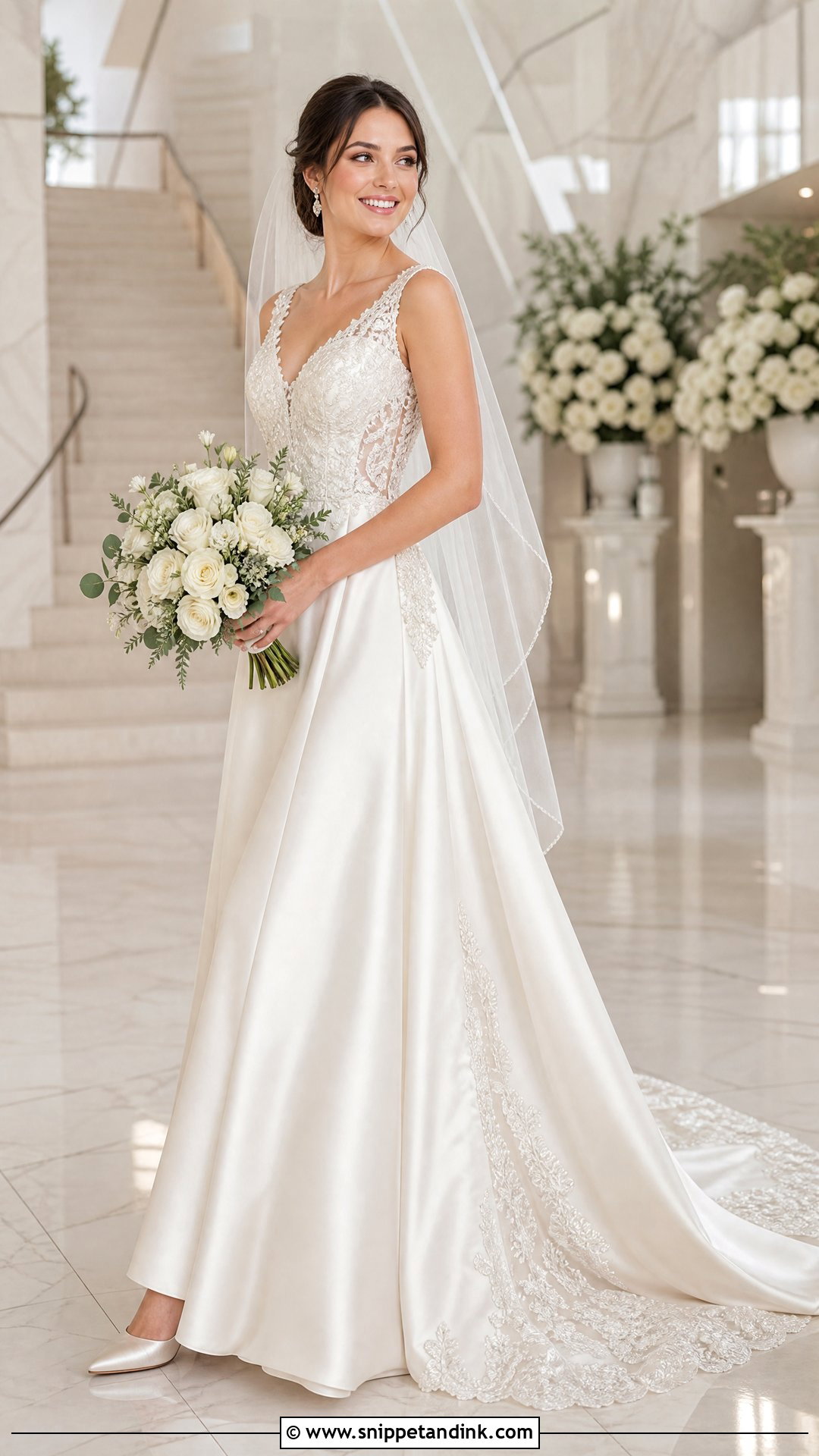 Sparkly Lace Satin Wedding Dress - Snippet and Ink - 20 Sparkly Lace Wedding Dress Ideas
