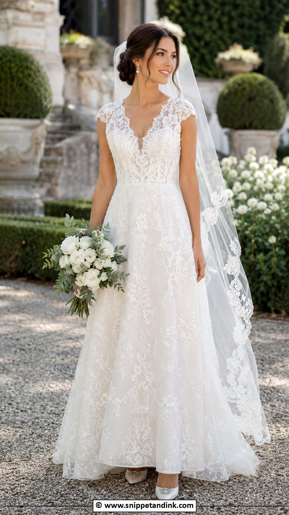 Sparkly Lace Wedding Dress - Snippet and Ink - 30 Sparkly Wedding Dress Ideas