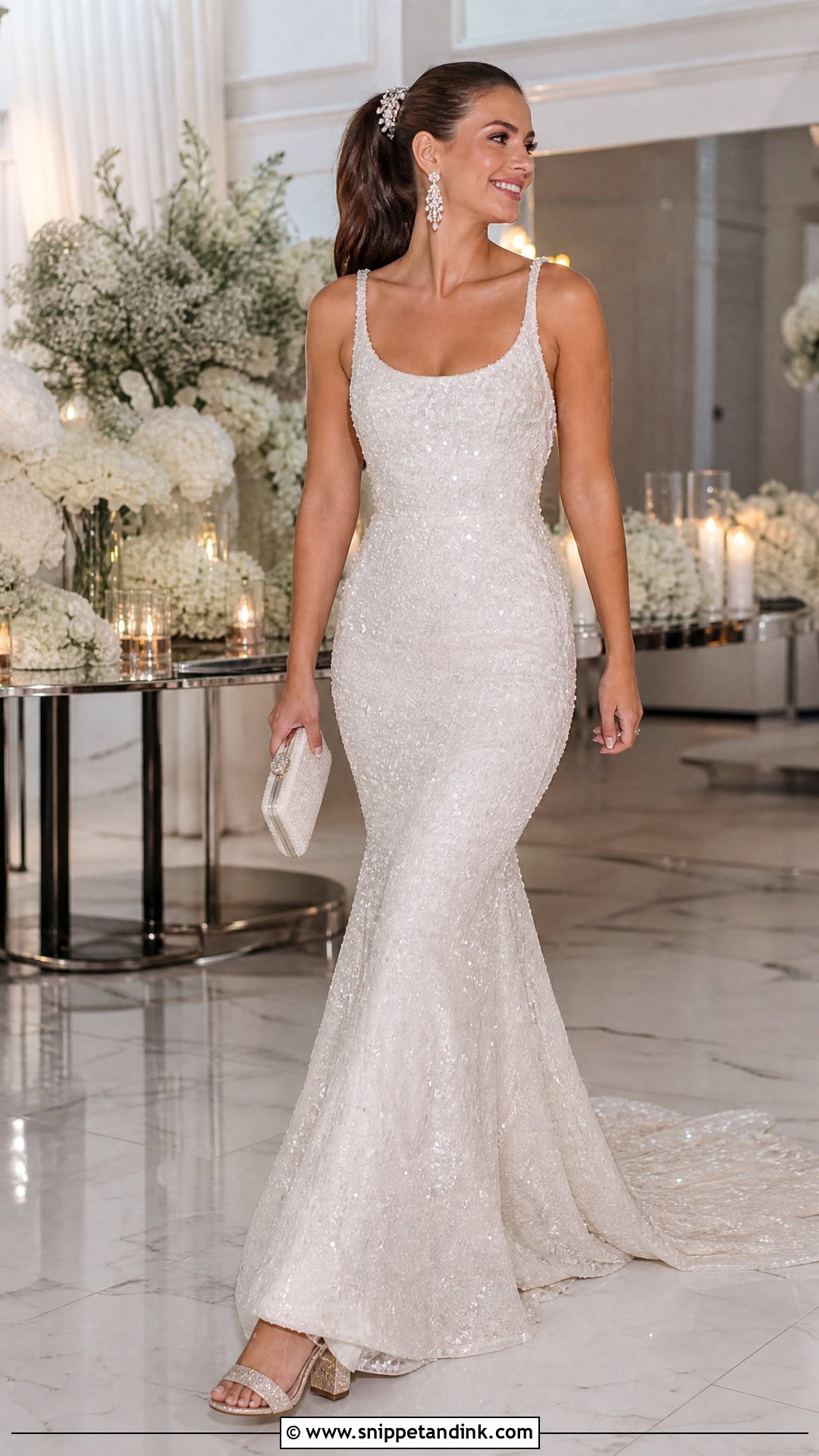 Sparkly Mermaid Reception Wedding Dress - Snippet and Ink - 20 Sparkly Wedding Dress Mermaid Ideas
