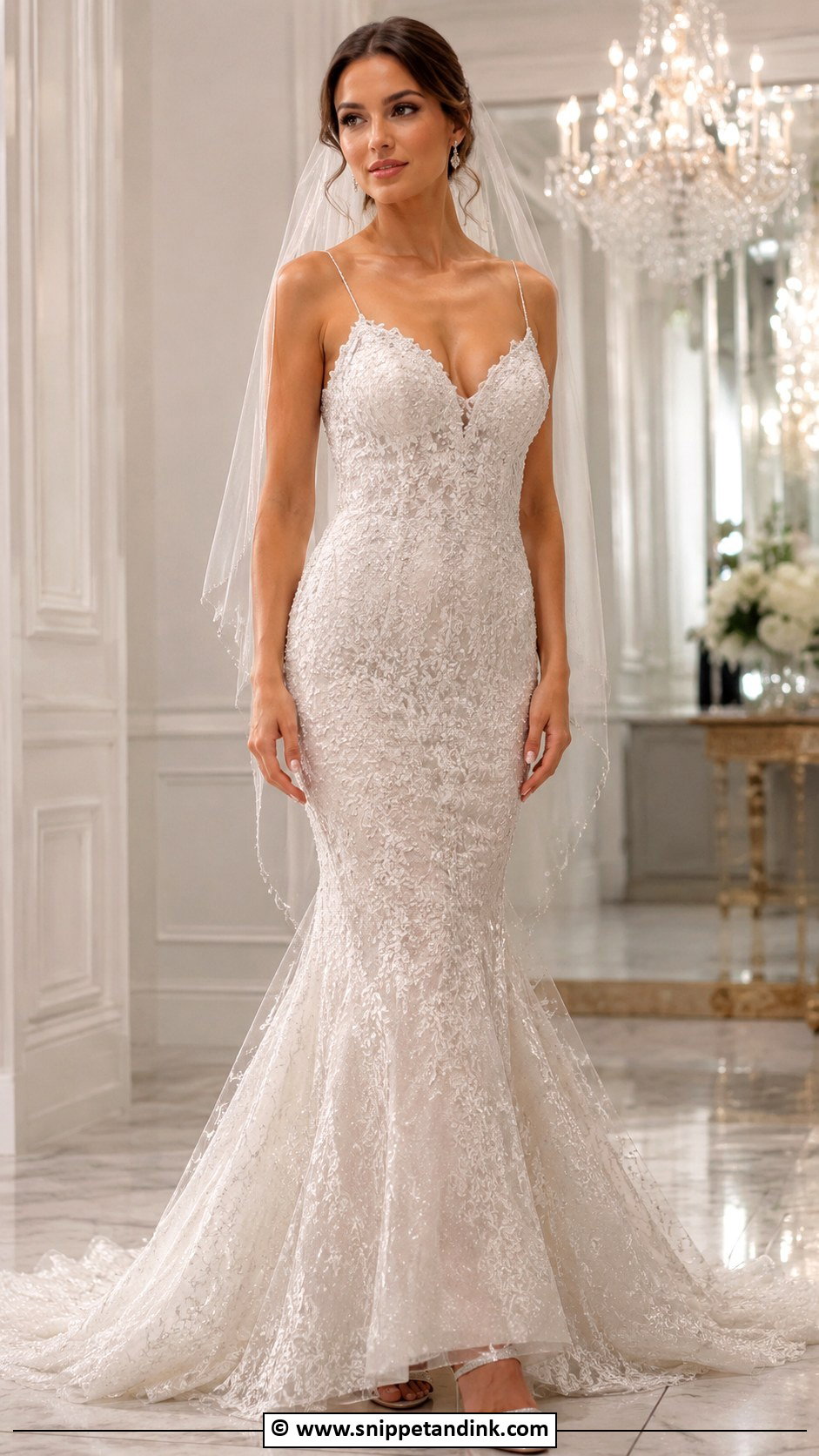 Sparkly Mermaid Wedding Dress - Snippet and Ink - 30 Sparkly Wedding Dress Ideas