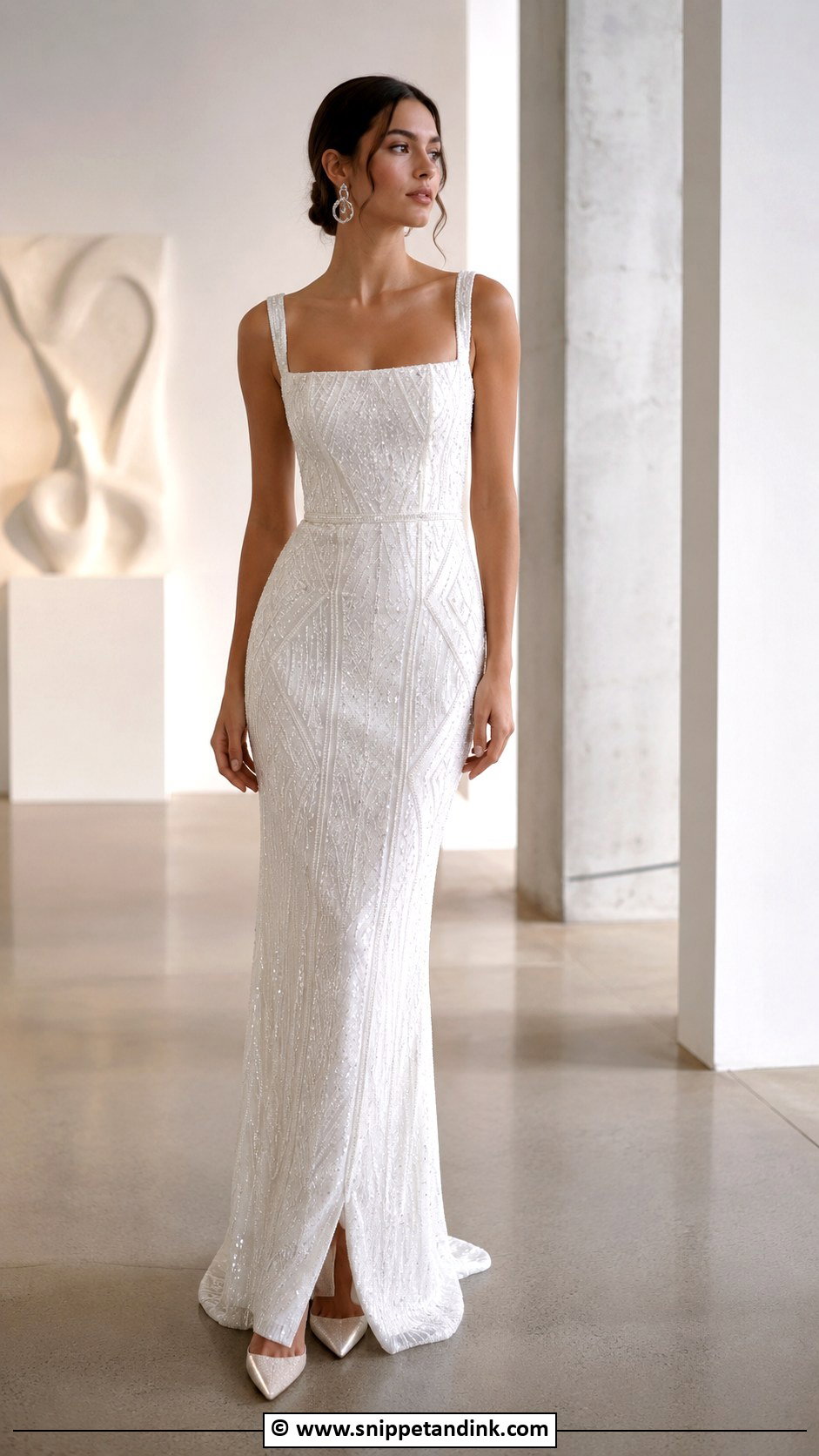 Sparkly Modern Wedding Dress - Snippet and Ink - 30 Sparkly Wedding Dress Ideas
