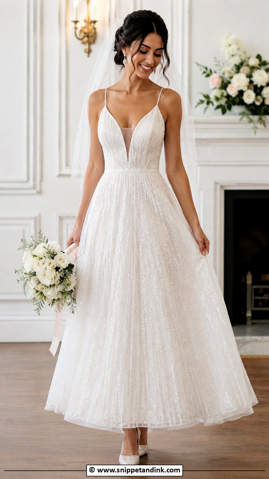 Sparkly Petite Wedding Dress - Snippet and Ink - 30 Sparkly Wedding Dress Ideas
