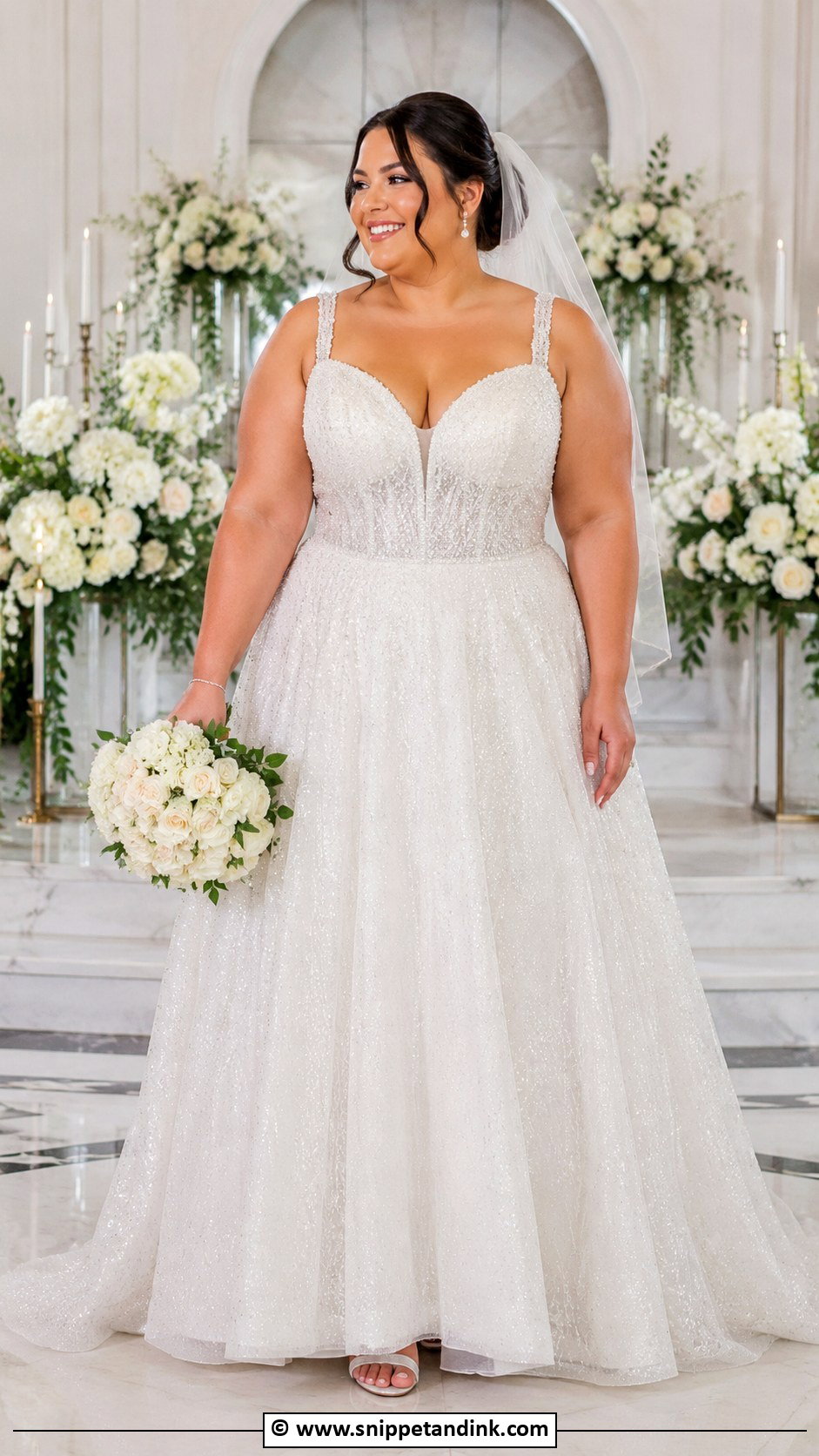 Sparkly Plus Size Wedding Dress - Snippet and Ink - 30 Sparkly Wedding Dress Ideas