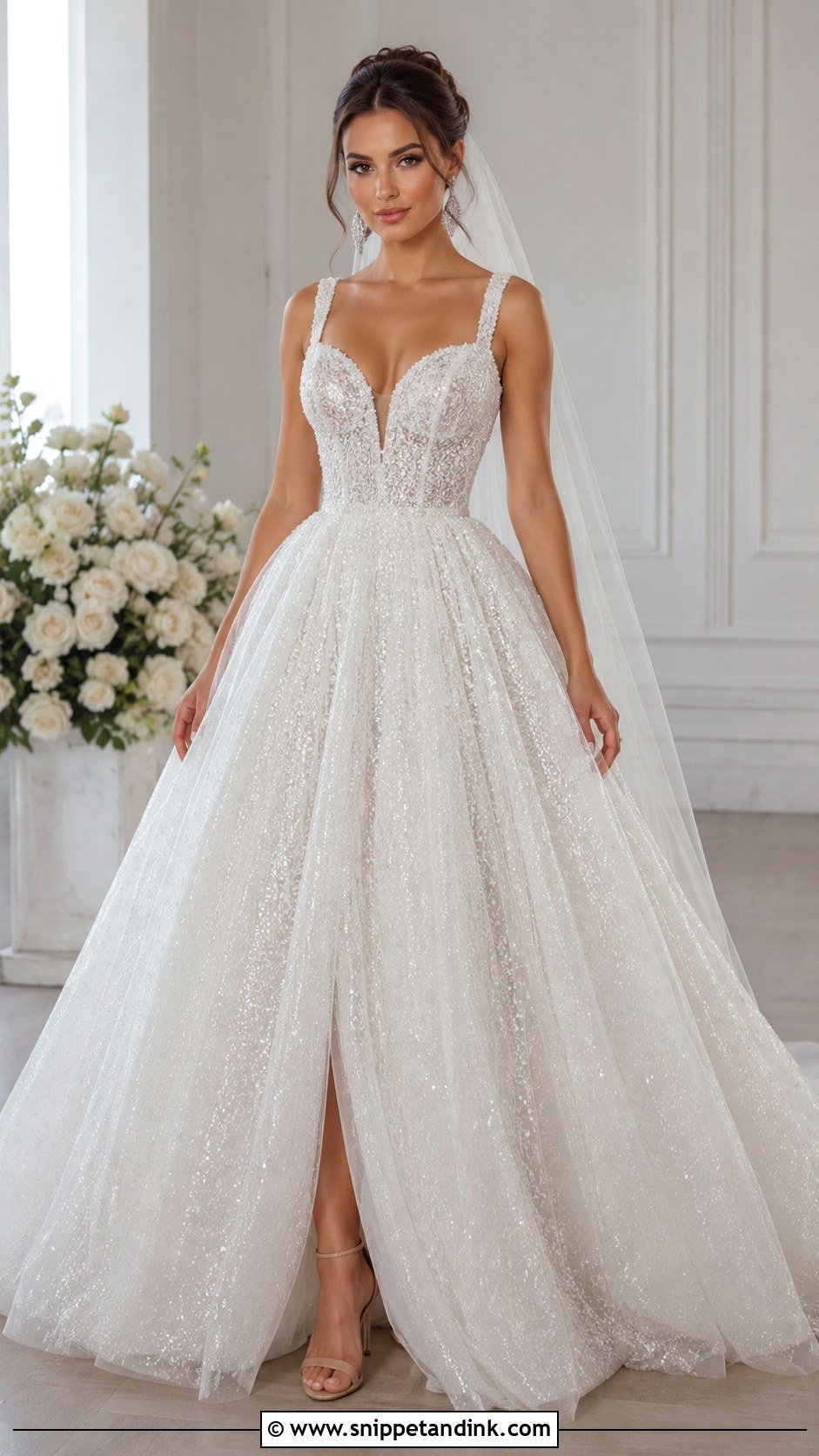 Sparkly Princess Ballgown Wedding Dress - Snippet and Ink - 25 Princess Ballgown Wedding Dresses