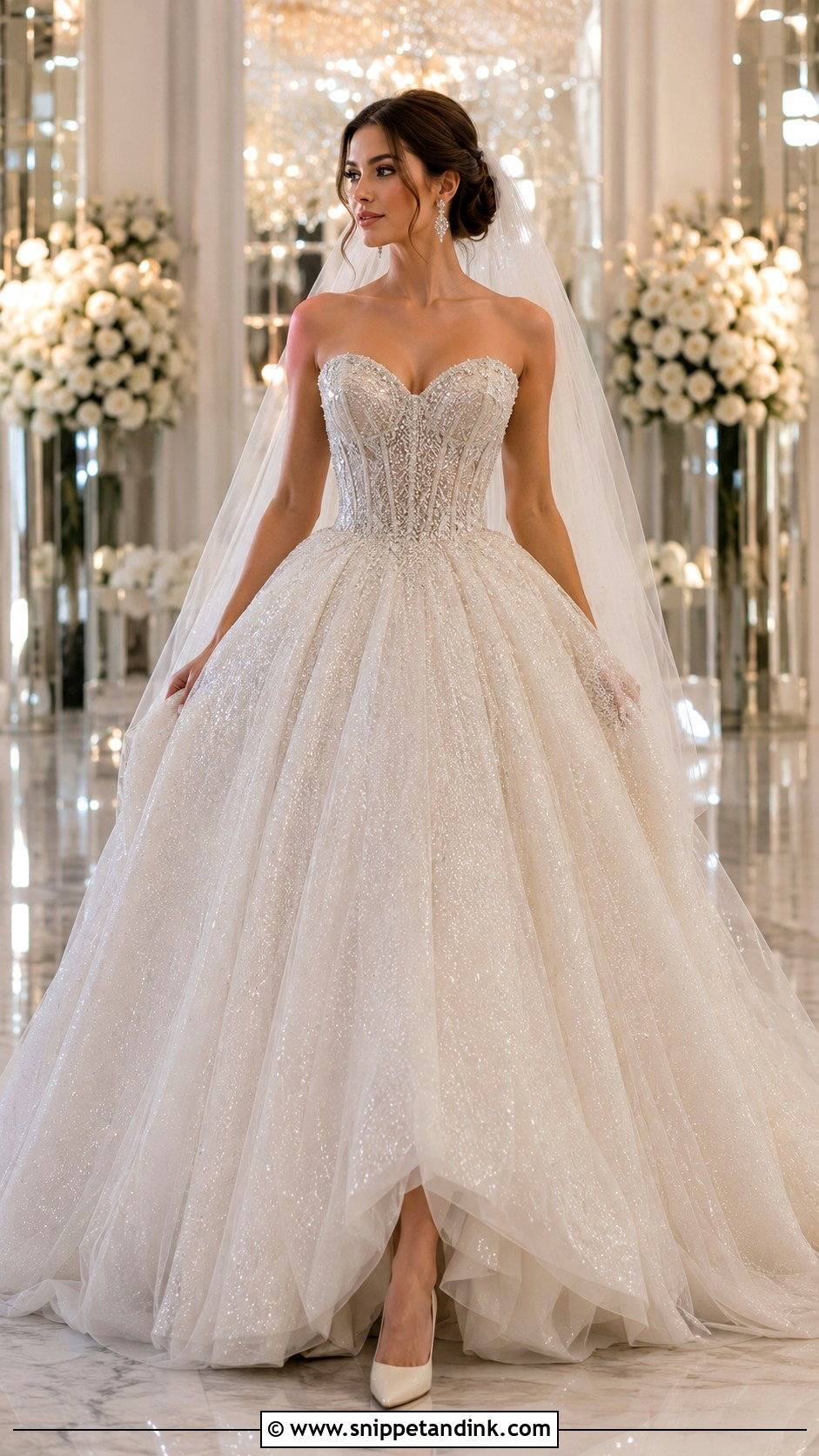 Sparkly Princess Wedding Dress - Snippet and Ink - 25 Fairytale Wedding Dress Princesses Ideas