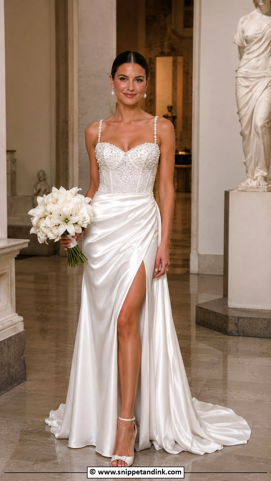 Sparkly Satin Wedding Dress - Snippet and Ink - 30 Sparkly Wedding Dress Ideas