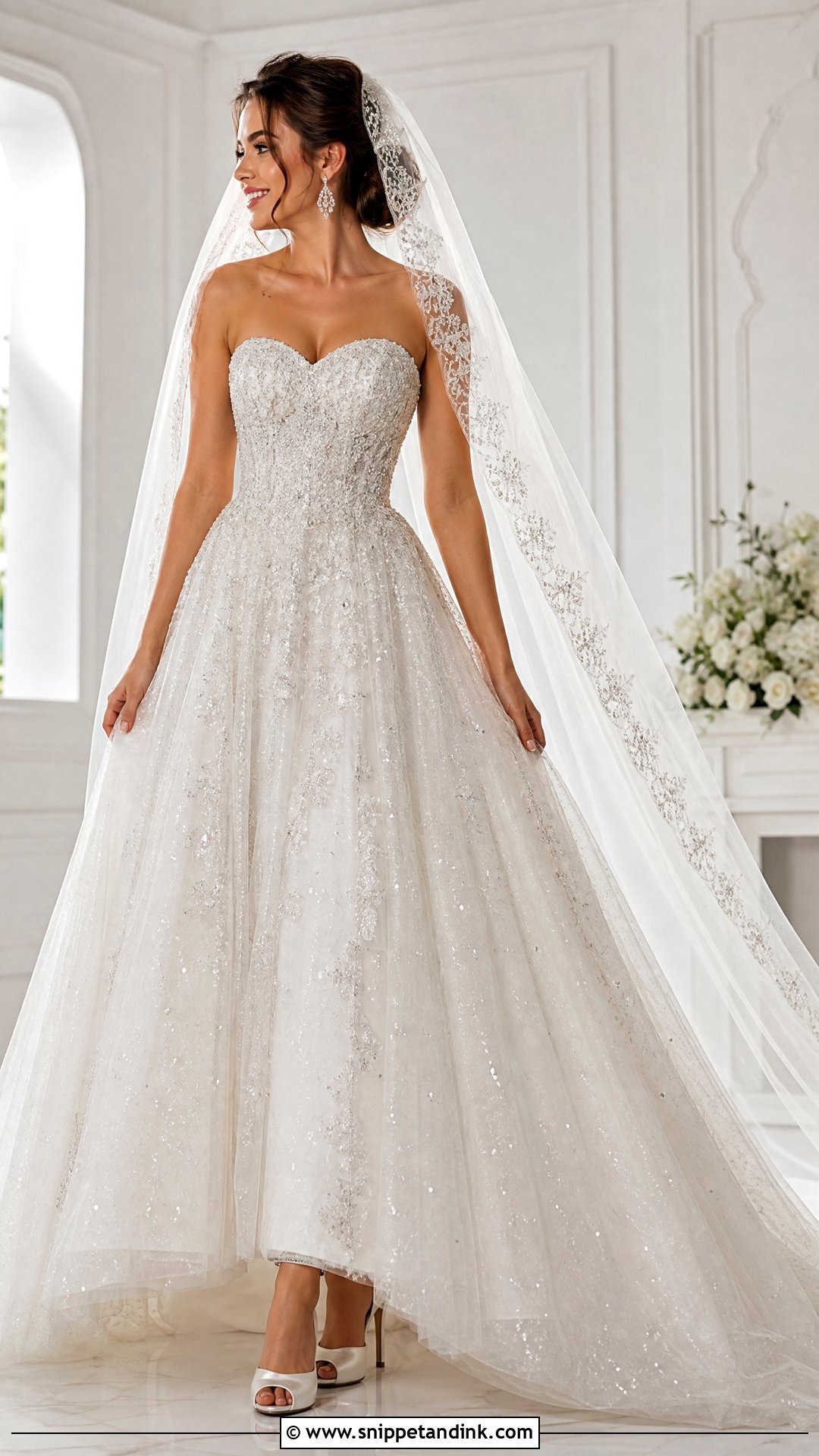 Sparkly Strapless Wedding Dress - Snippet and Ink - 25 Wedding Dresses Sparkly