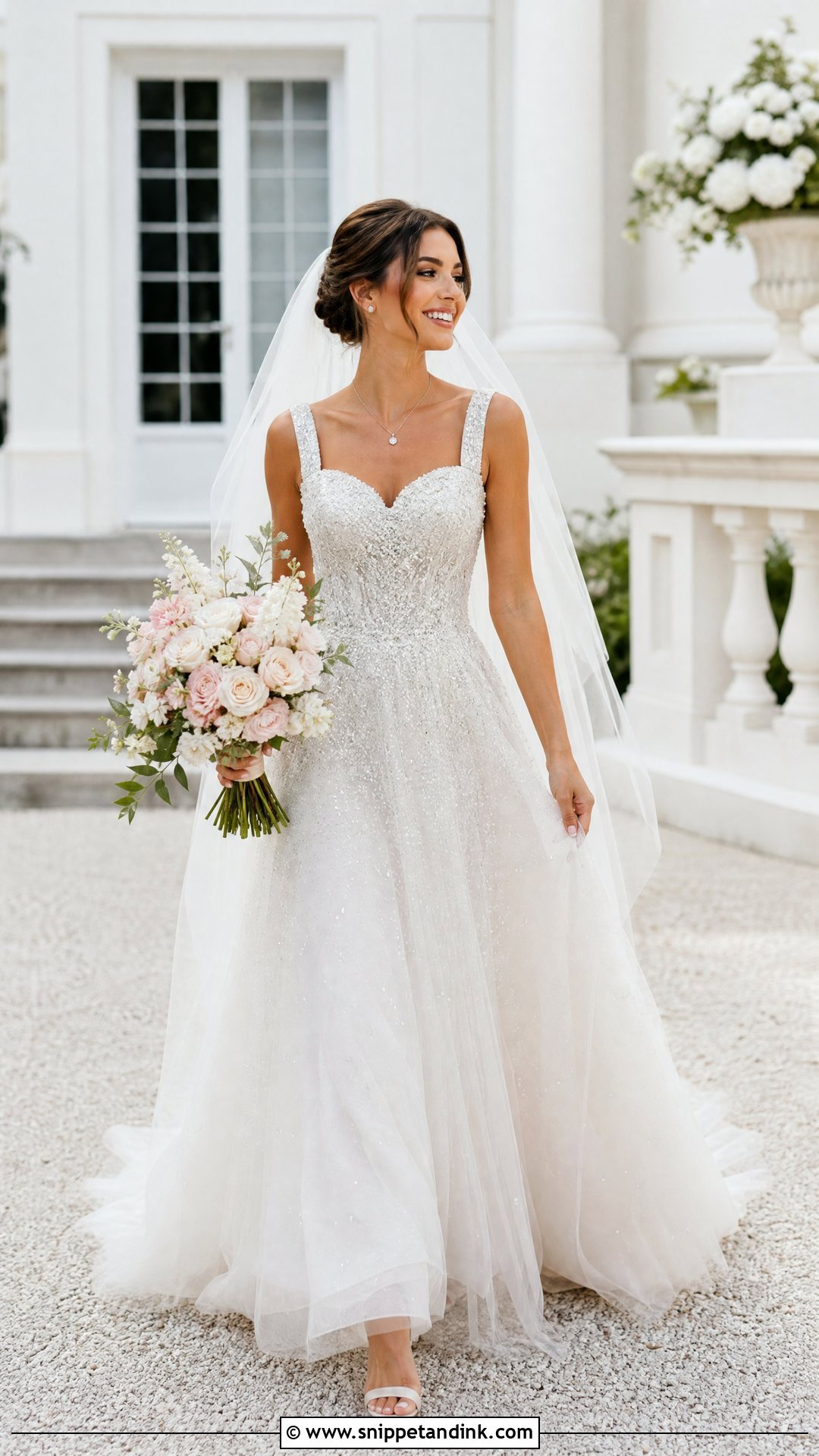 Sparkly Sweetheart Wedding Dress - Snippet and Ink - 20 Sparkly Glitter Wedding Dresses
