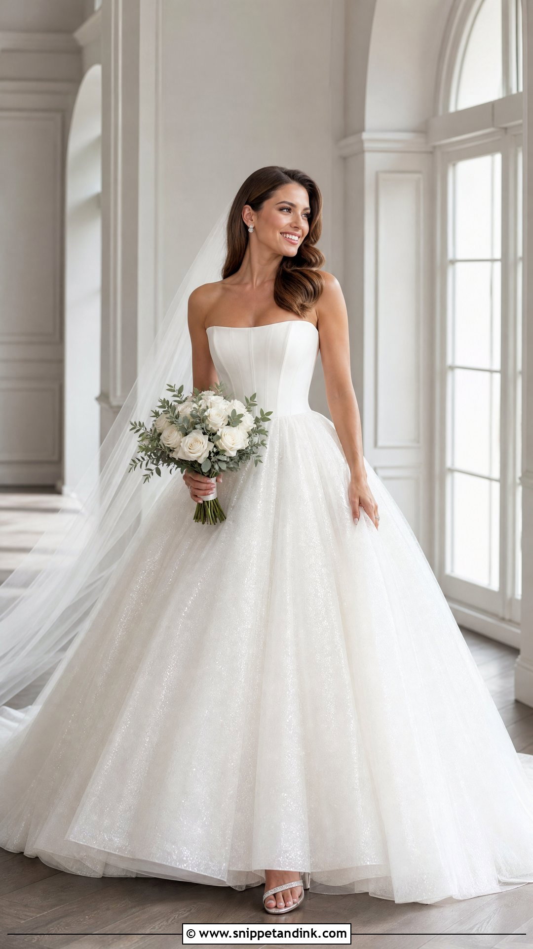 Sparkly Tulle Ball Gown Wedding Dress - Snippet and Ink - 20 Big Puffy Wedding Dresses