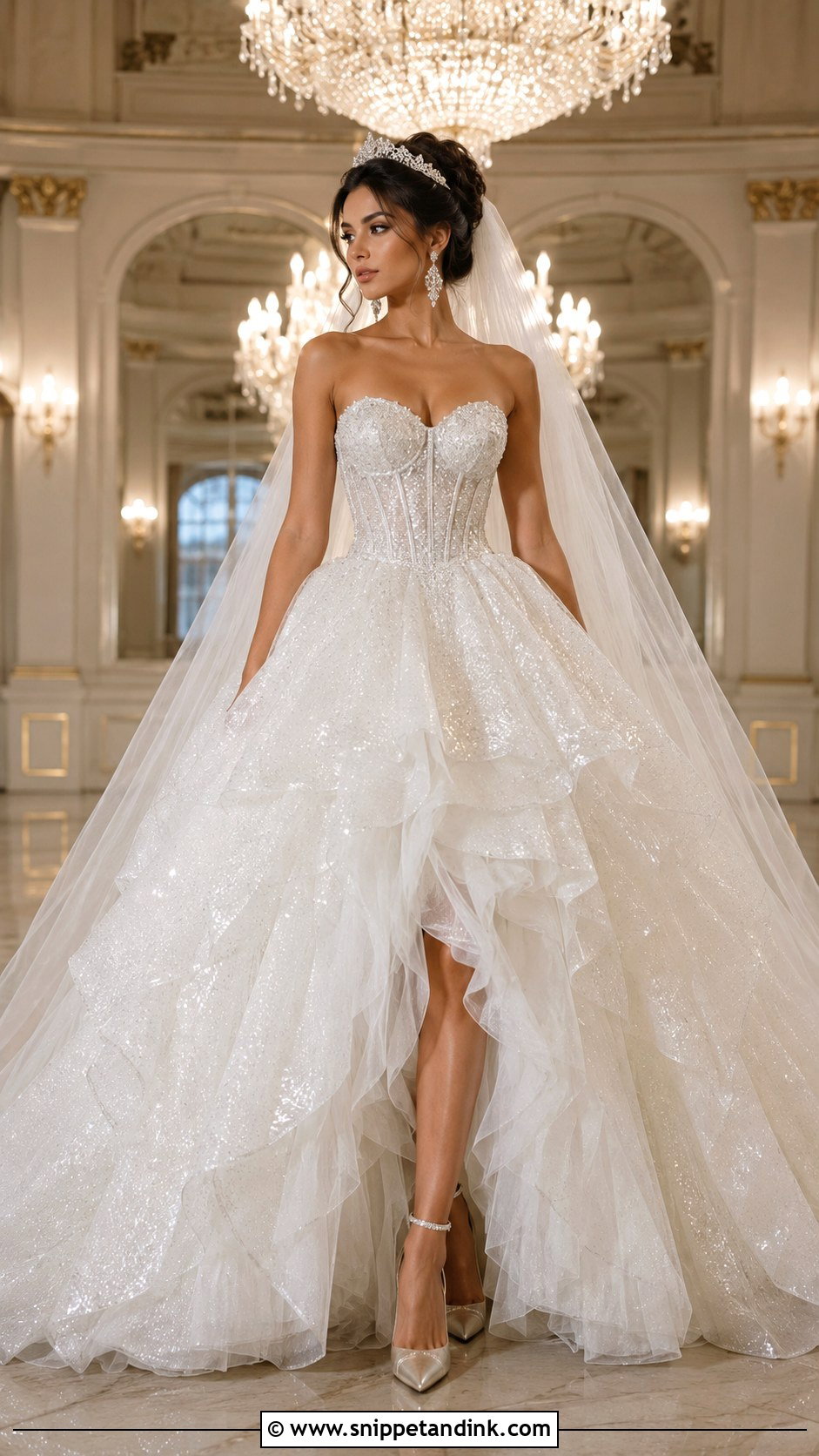 Sparkly Tulle Wedding Dress - Snippet and Ink - 20 Dreamy Wedding Dress Fairy Tales Ideas