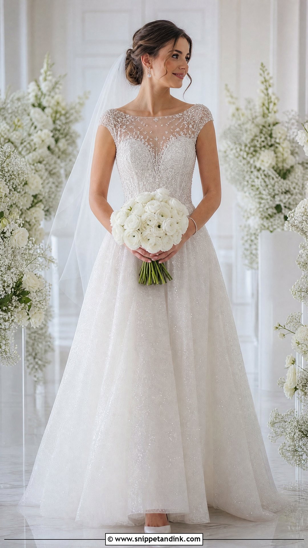 Sparkly Wedding Dress With Cap Sleeves - Snippet and Ink - 20 Sparkly Wedding Dress with Sleeves