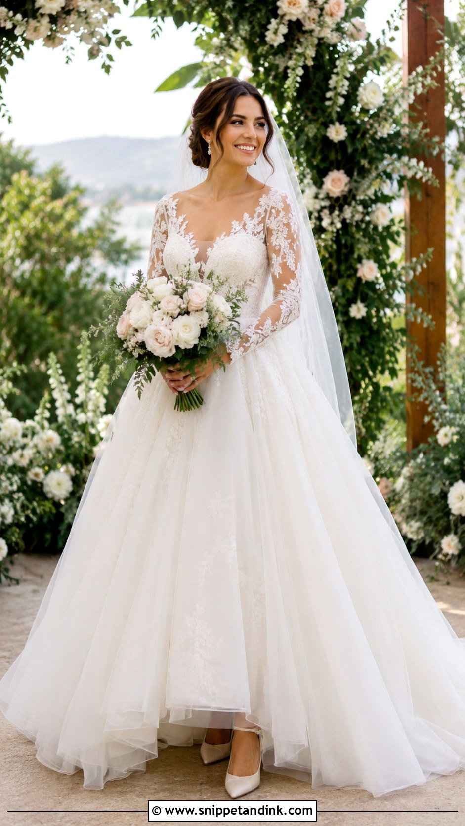 Spring Long Sleeve Ball Gown Wedding Dress - Snippet and Ink - 25 Long Sleeve Ball Gown Wedding Dress Ideas