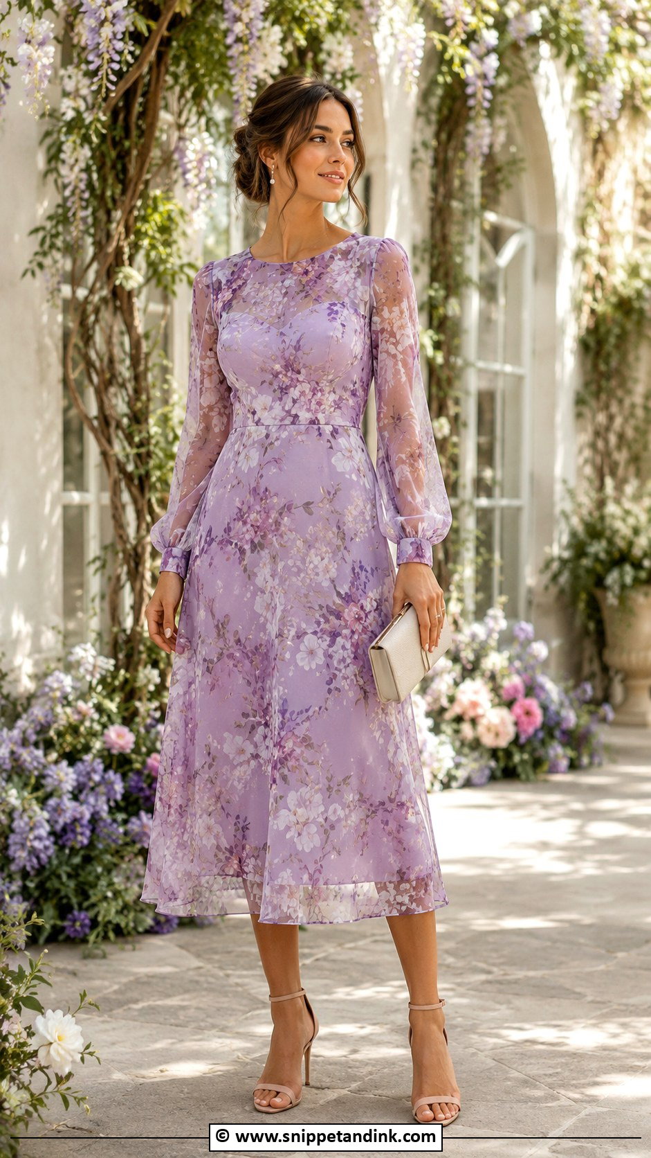 Spring Wedding Guest Dress With Sleeves - Snippet and Ink - 30 Spring Wedding Dress Ideas